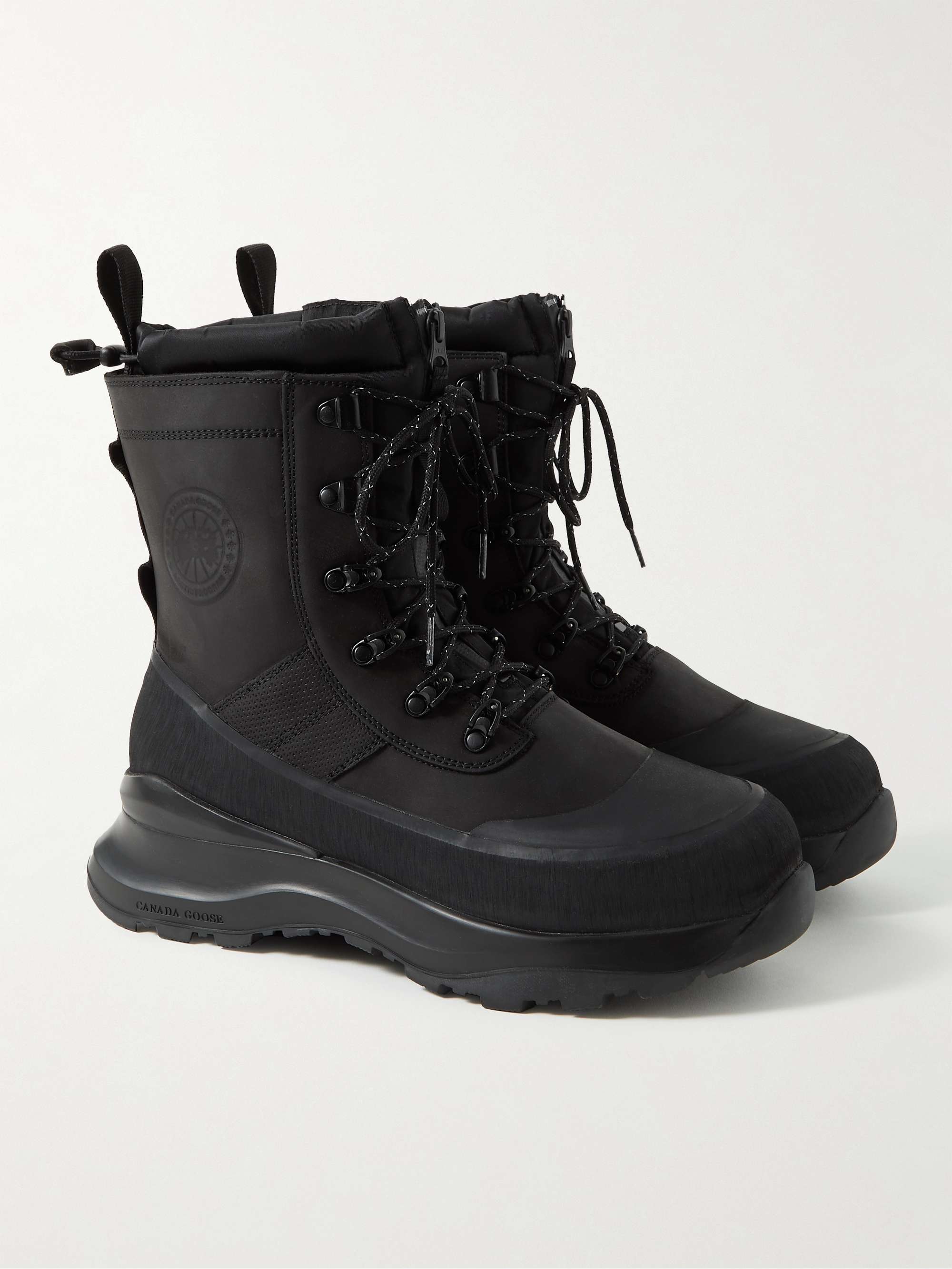 CANADA GOOSE Armstrong Rubber-Trimmed Nubuck Boots