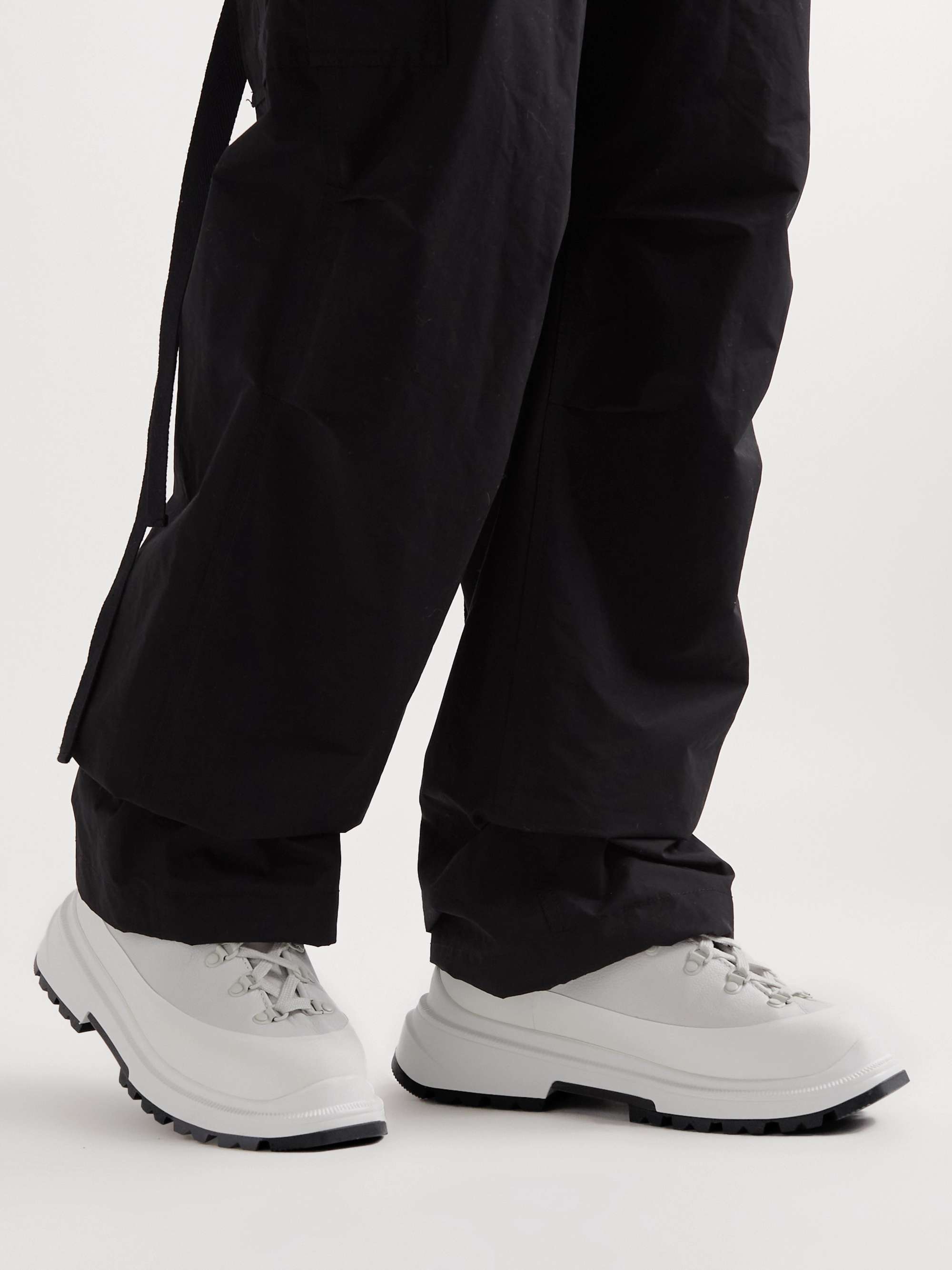 CANADA GOOSE Journey Rubber and Nubuck-Trimmed Full-Grain Leather Hiking Boots