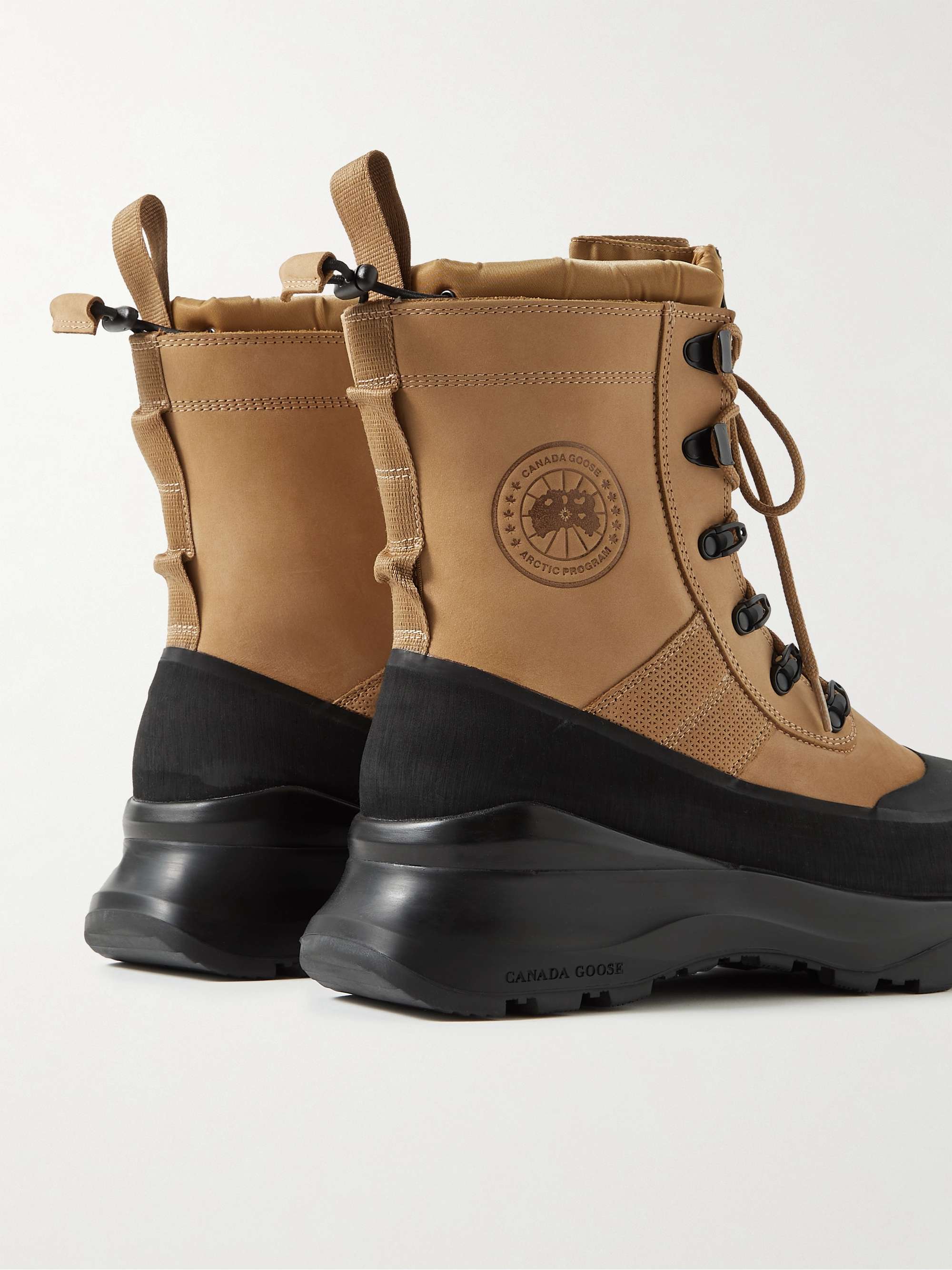 CANADA GOOSE Armstrong Rubber-Trimmed Nubuck Boots