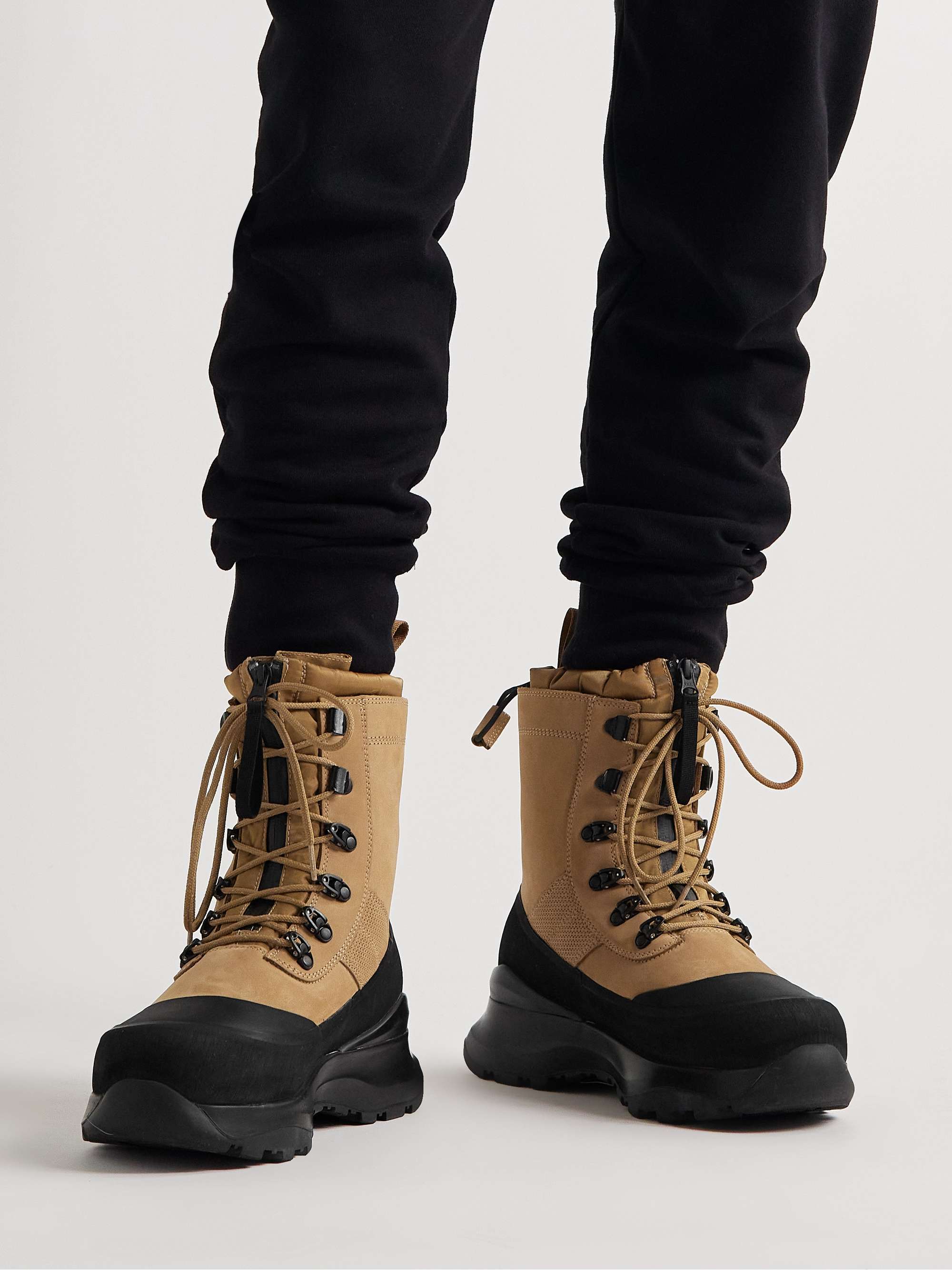 CANADA GOOSE Armstrong Rubber-Trimmed Nubuck Boots