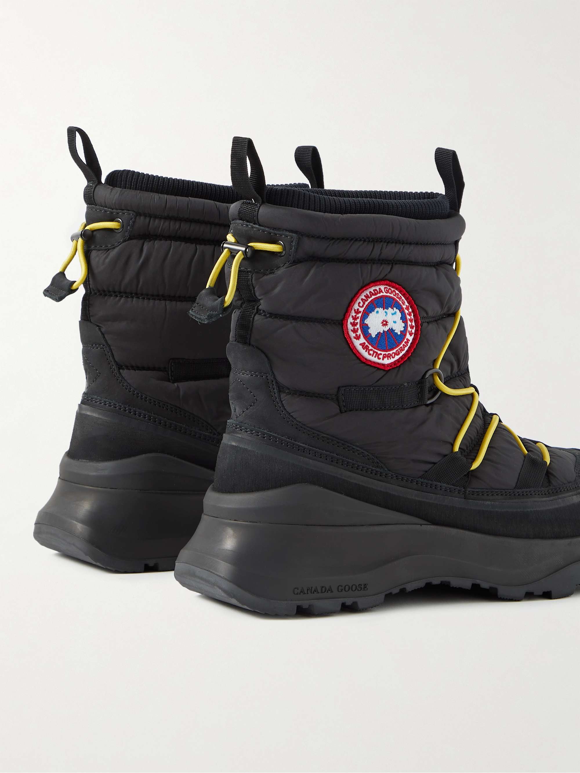 CANADA GOOSE Toronto Suede-Trimmed Quilted Shell Boots