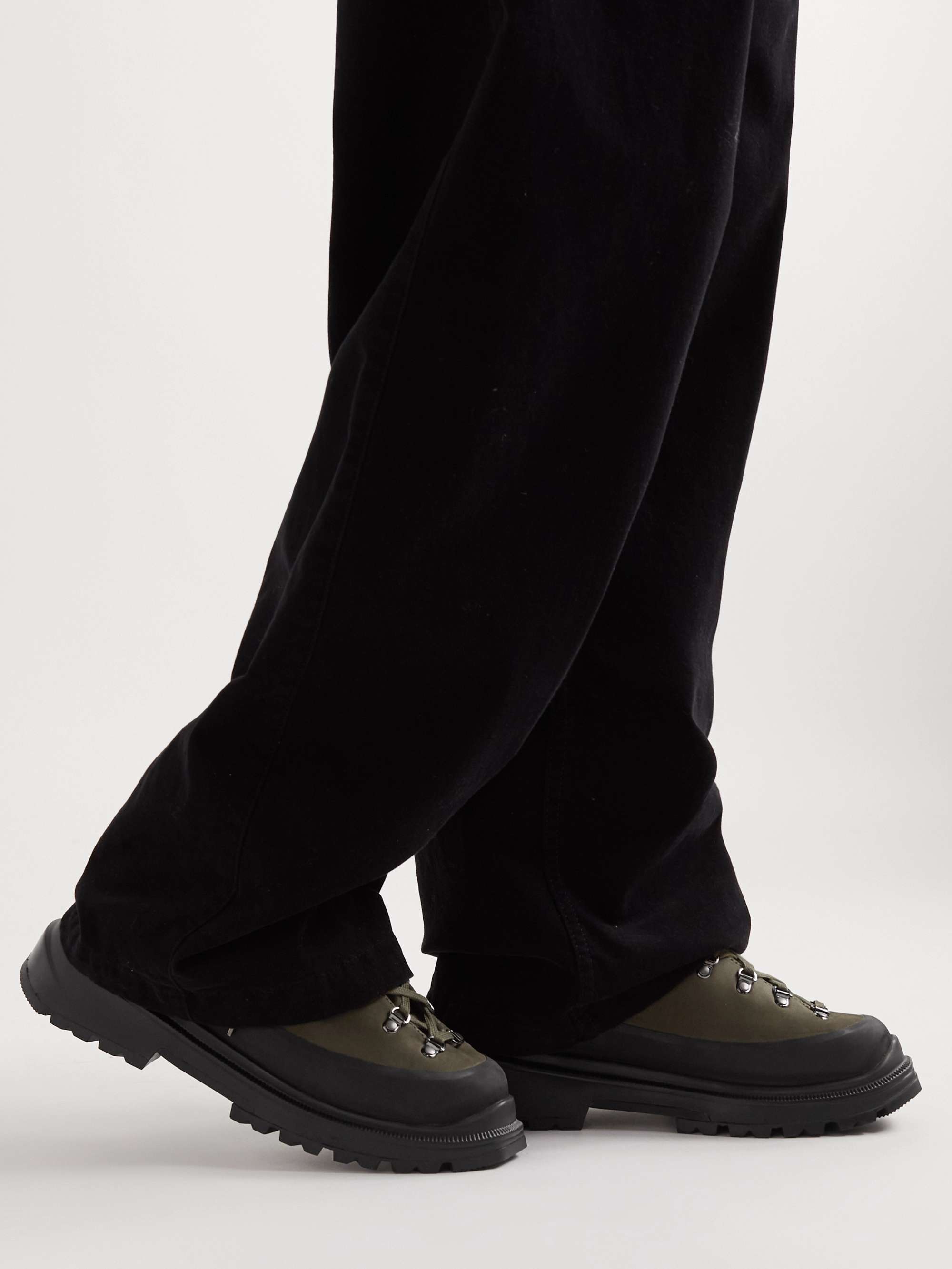 CANADA GOOSE Journey Rubber and Nubuck-Trimmed Full-Grain Leather Hiking Boots