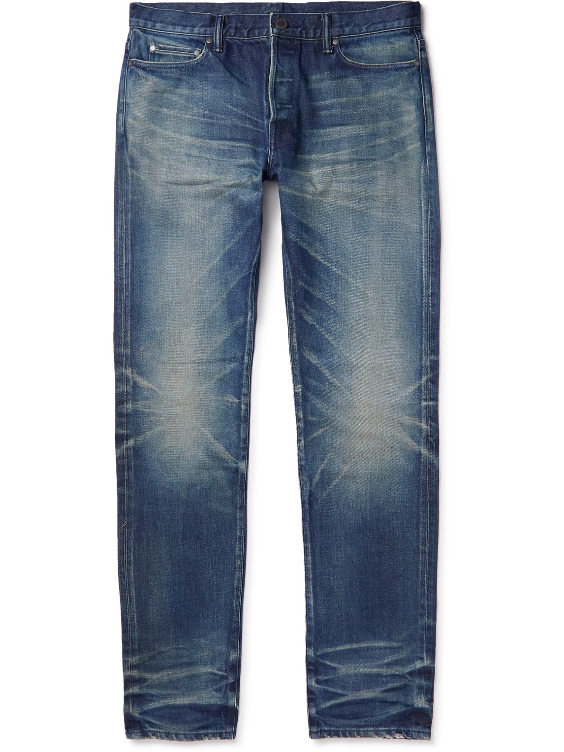 John Elliott - The Cast 2 Slim-Fit Distressed Stretch-Denim Jeans - Men - Blue - UK/US 30