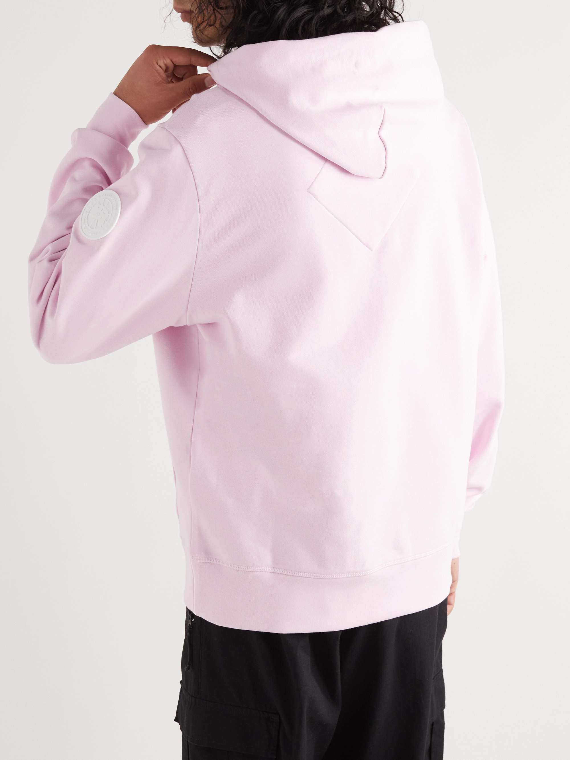 CANADA GOOSE Huron Logo-Appliquéd Cotton-Jersey Hoodie
