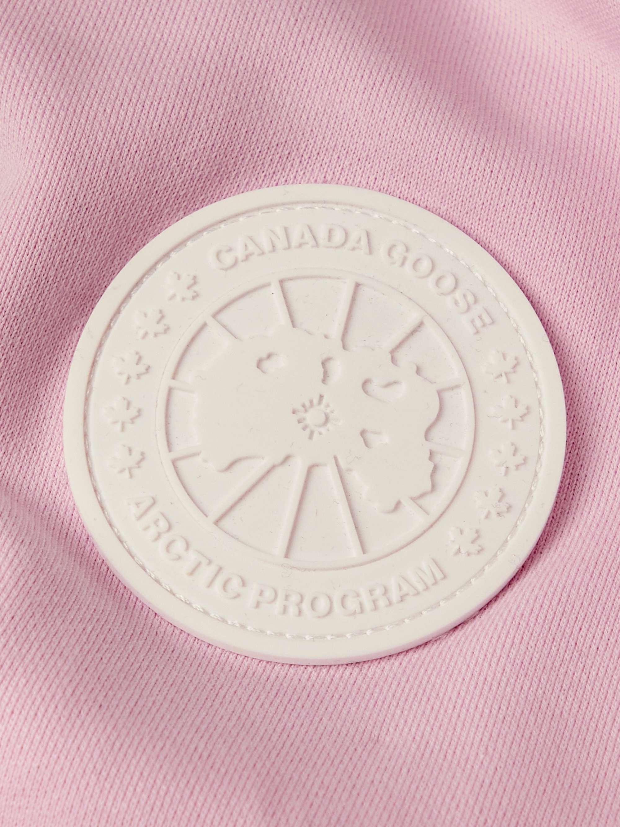 CANADA GOOSE Huron Logo-Appliquéd Cotton-Jersey Hoodie
