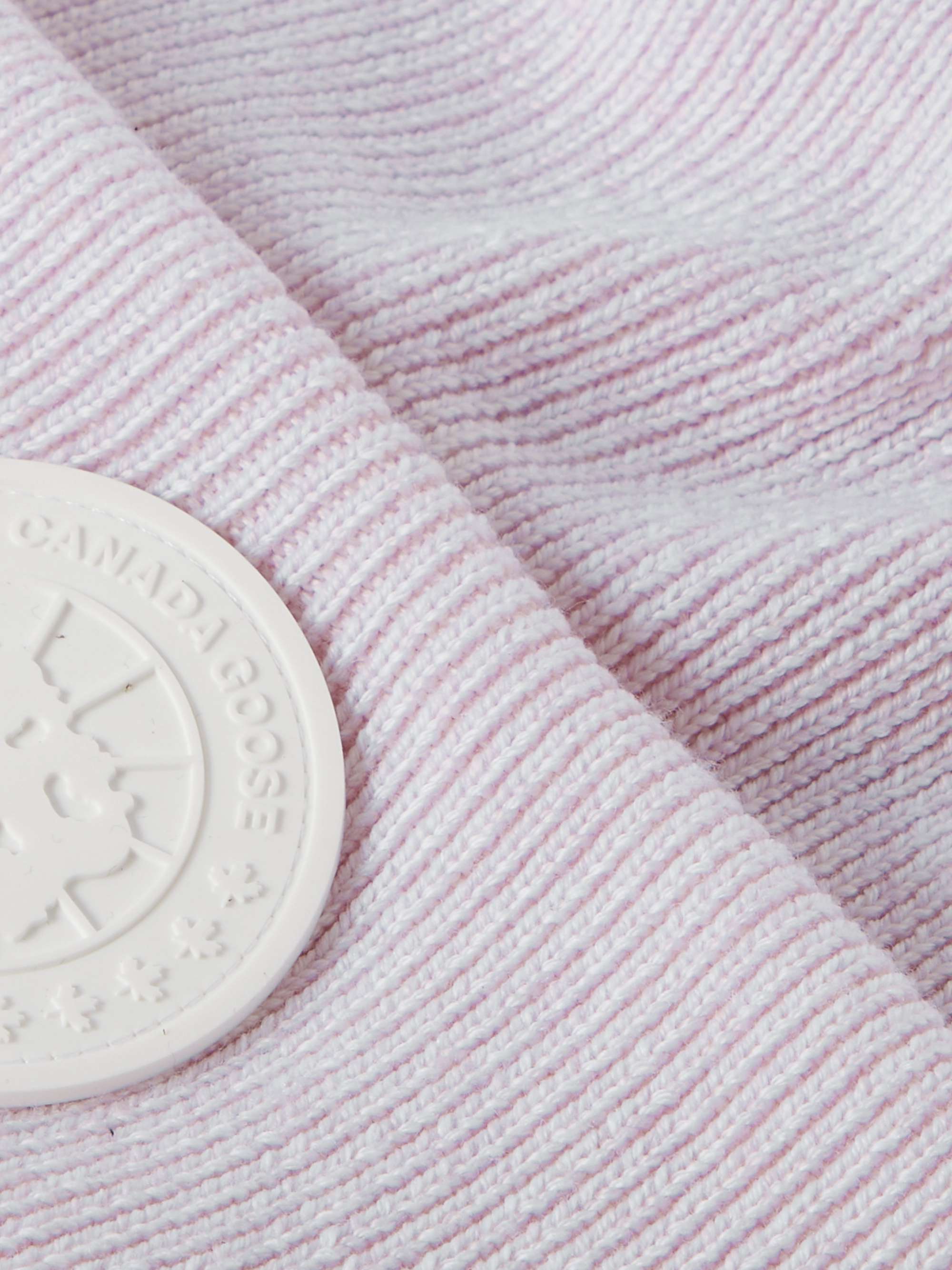 CANADA GOOSE Logo-Appliquéd Ribbed Wool Beanie