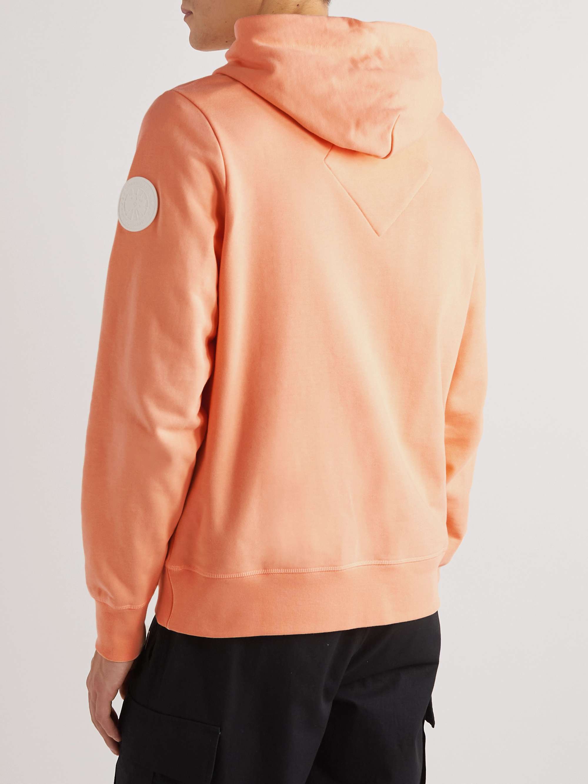 CANADA GOOSE Huron Logo-Appliquéd Cotton-Jersey Hoodie