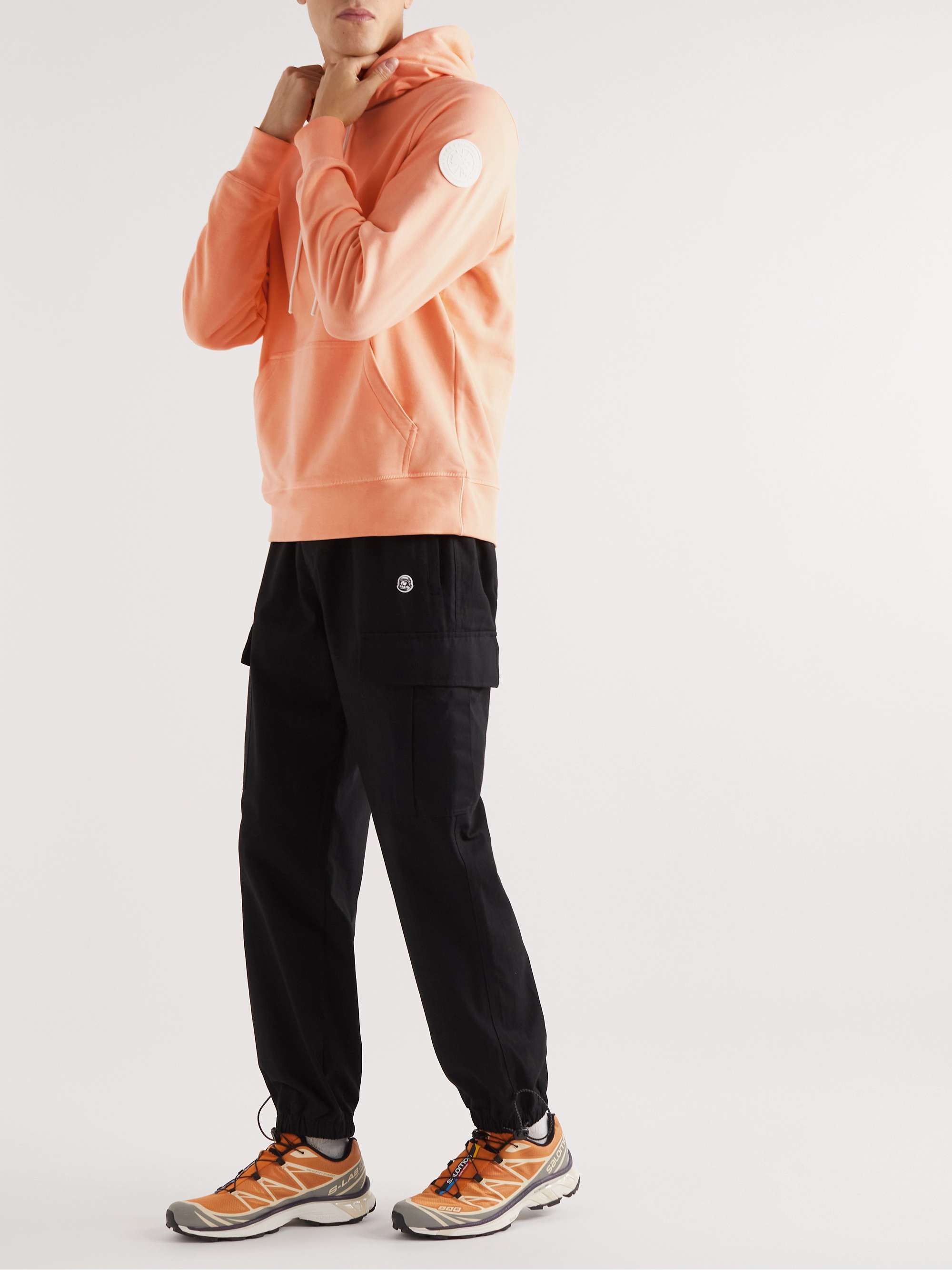 CANADA GOOSE Huron Logo-Appliquéd Cotton-Jersey Hoodie