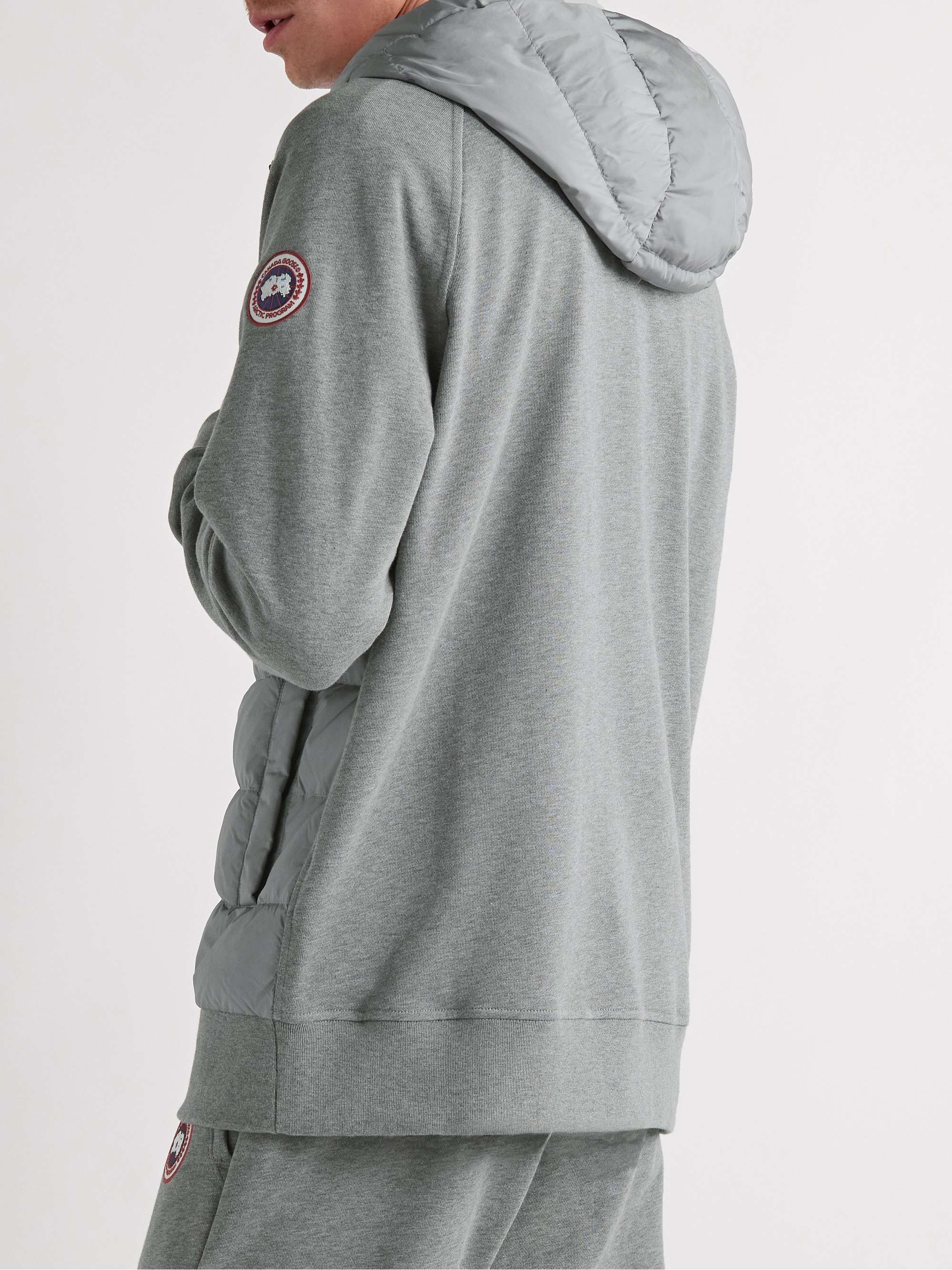 CANADA GOOSE HyBridge Huron Quilted Shell and Cotton-Jersey Down Jacket