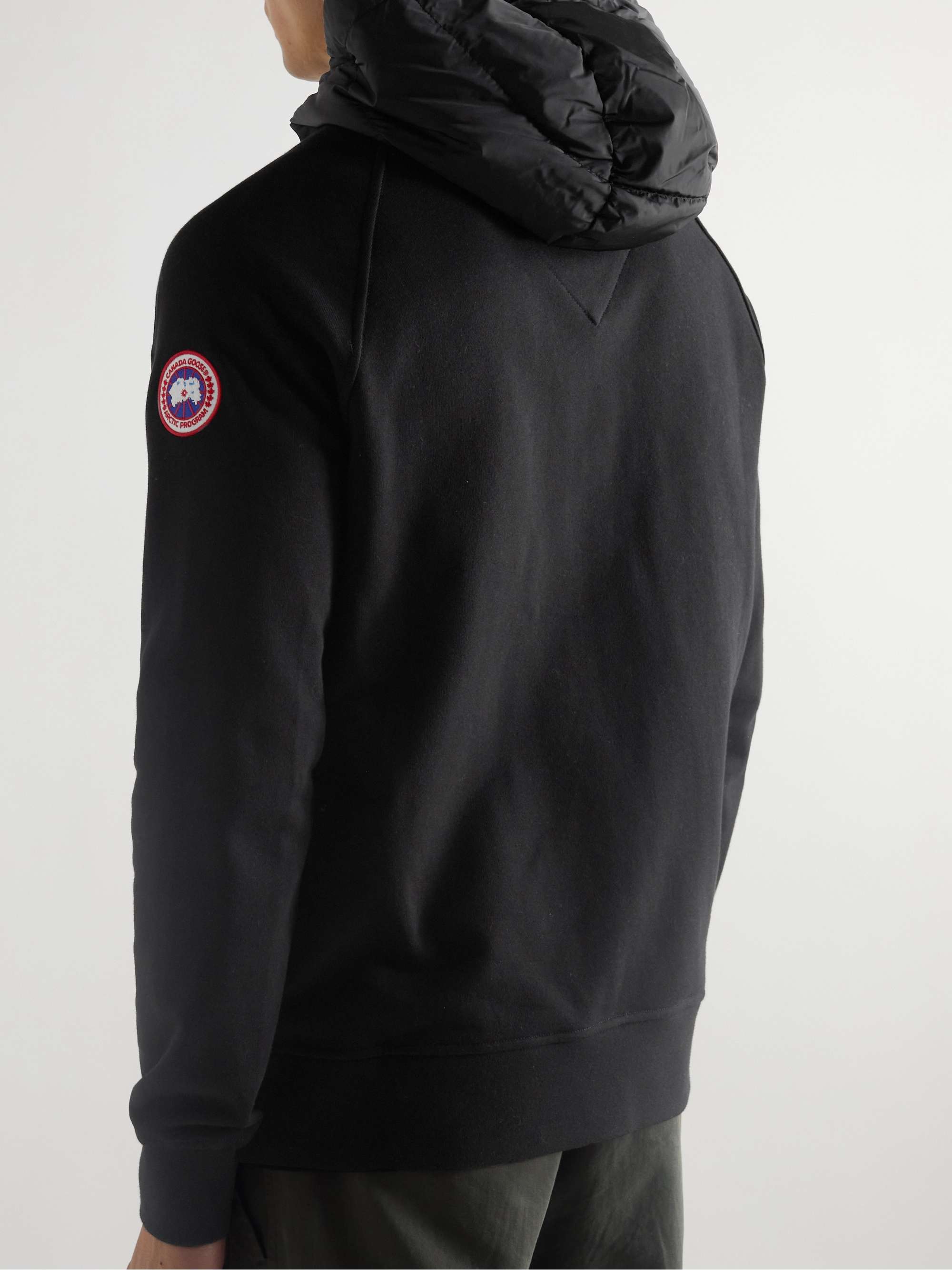 CANADA GOOSE HyBridge Huron Quilted Shell and Cotton-Jersey Down Jacket