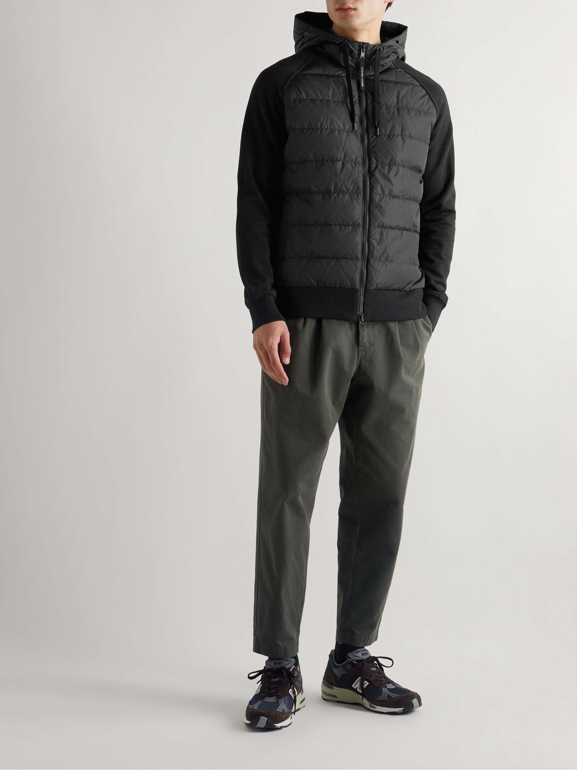 CANADA GOOSE HyBridge Huron Quilted Shell and Cotton-Jersey Down Jacket