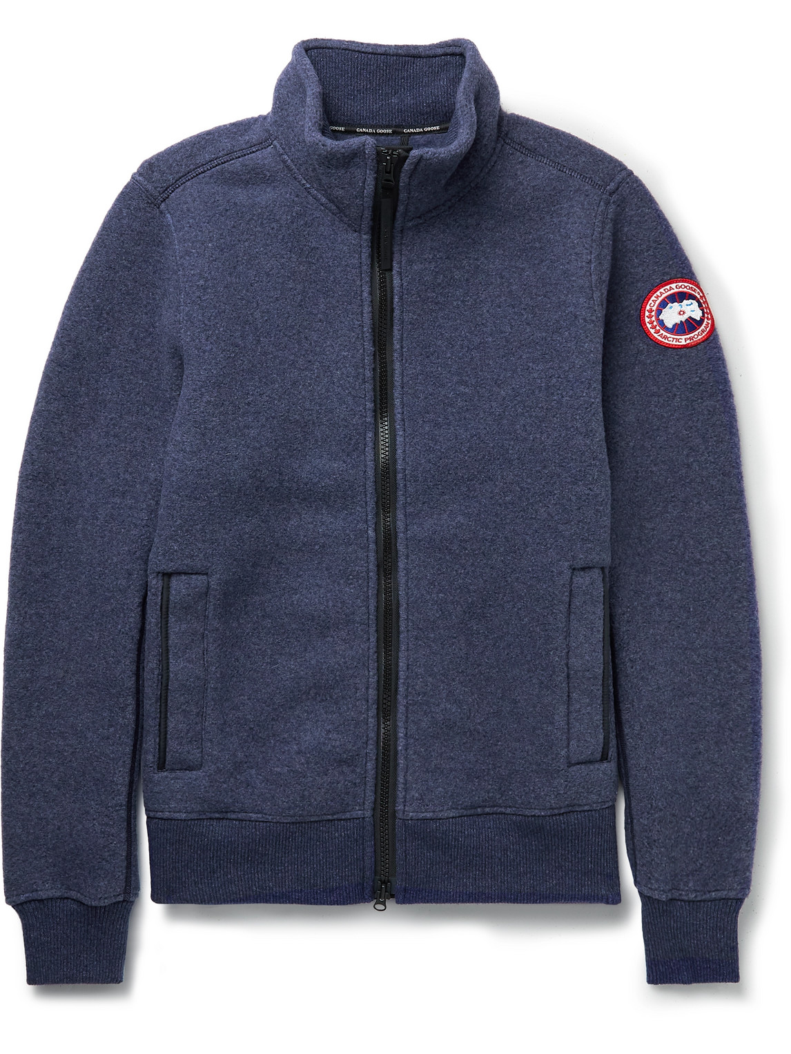 Canada Goose Lawson Wool-blend Fleece Jacket In Atlantic Navy