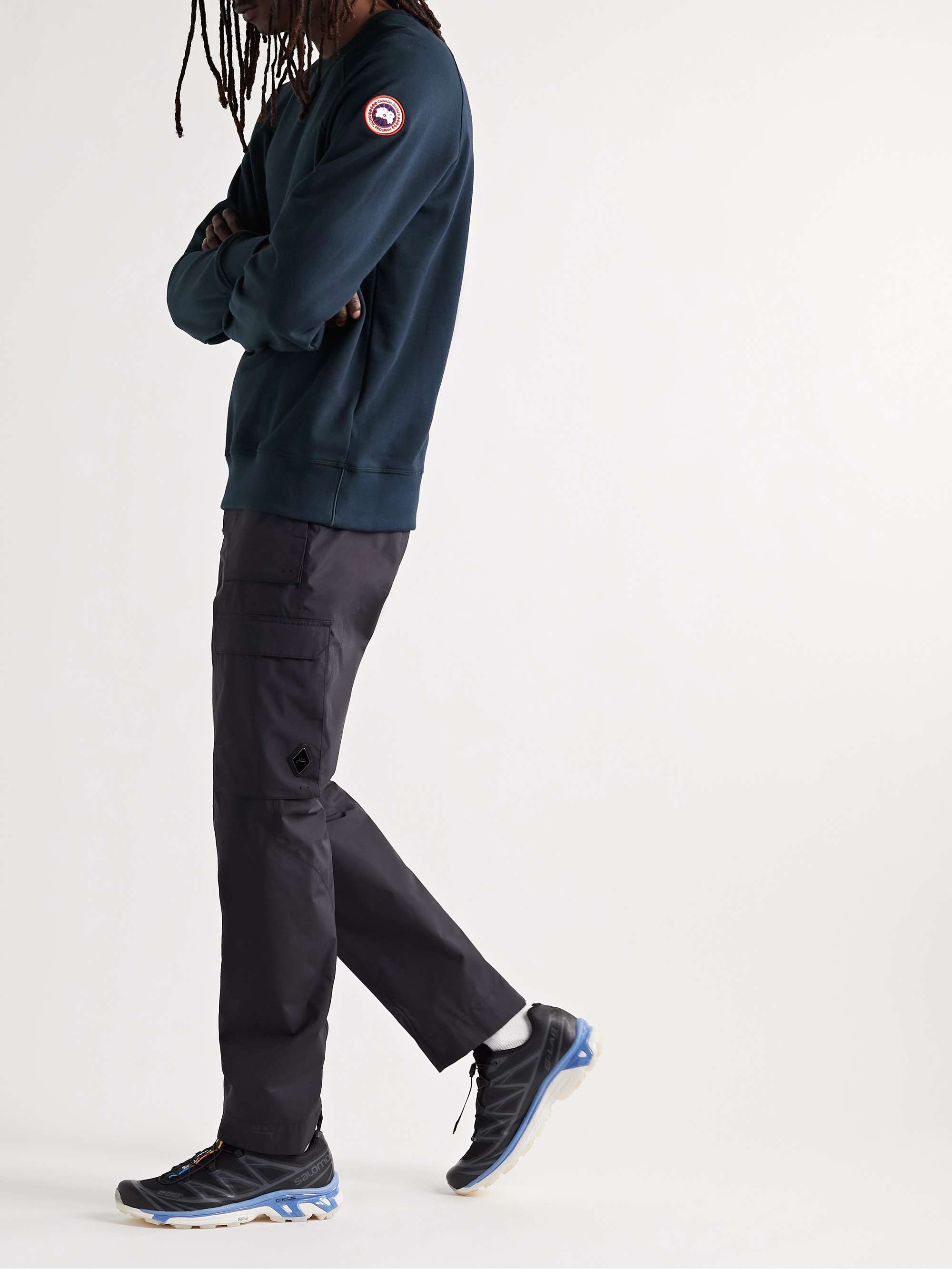 CANADA GOOSE Huron Logo-Appliquéd Cotton-Jersey Sweatshirt