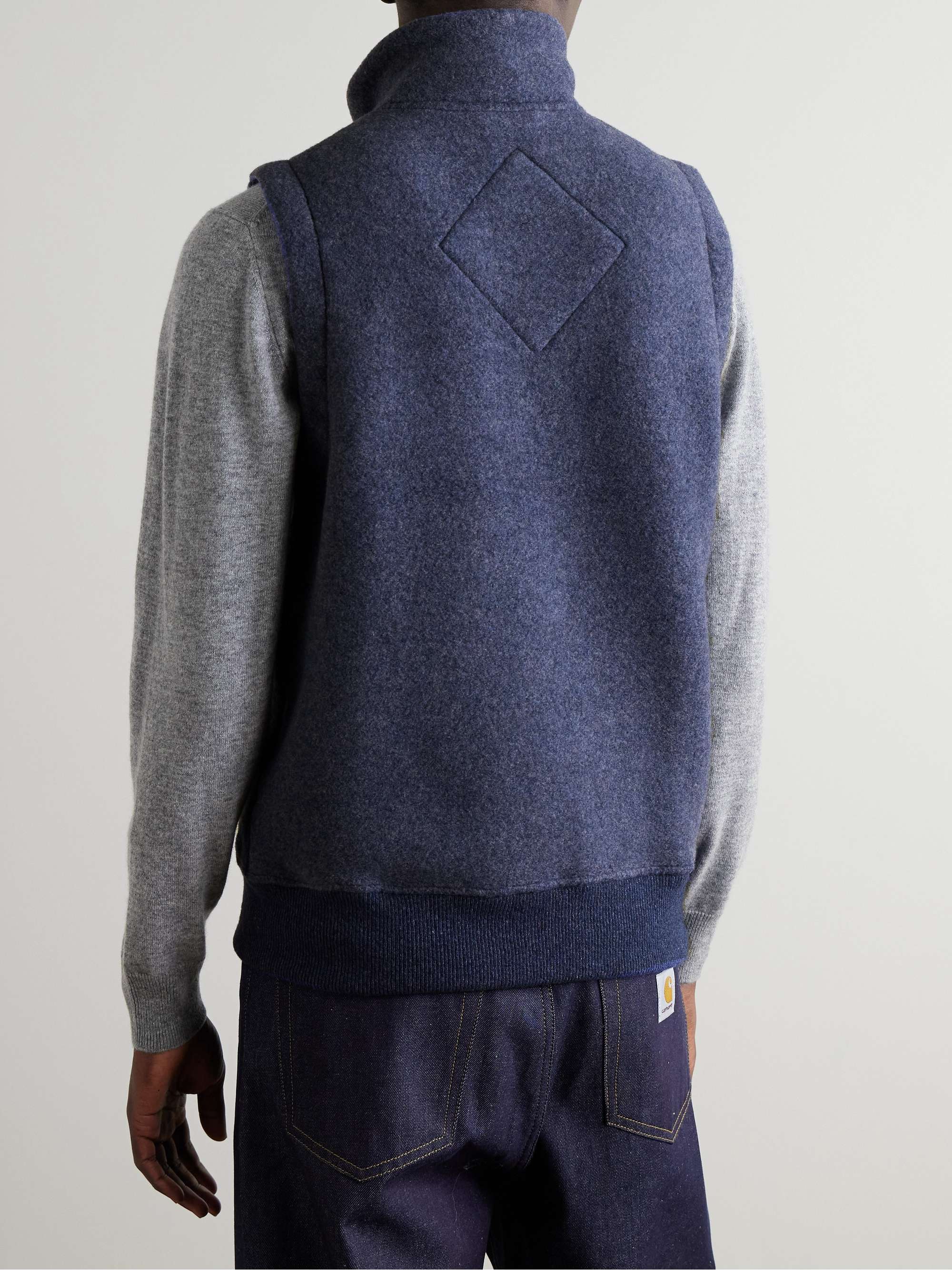 CANADA GOOSE Mersey Logo-Appliquéd Wool-Blend Fleece Gilet