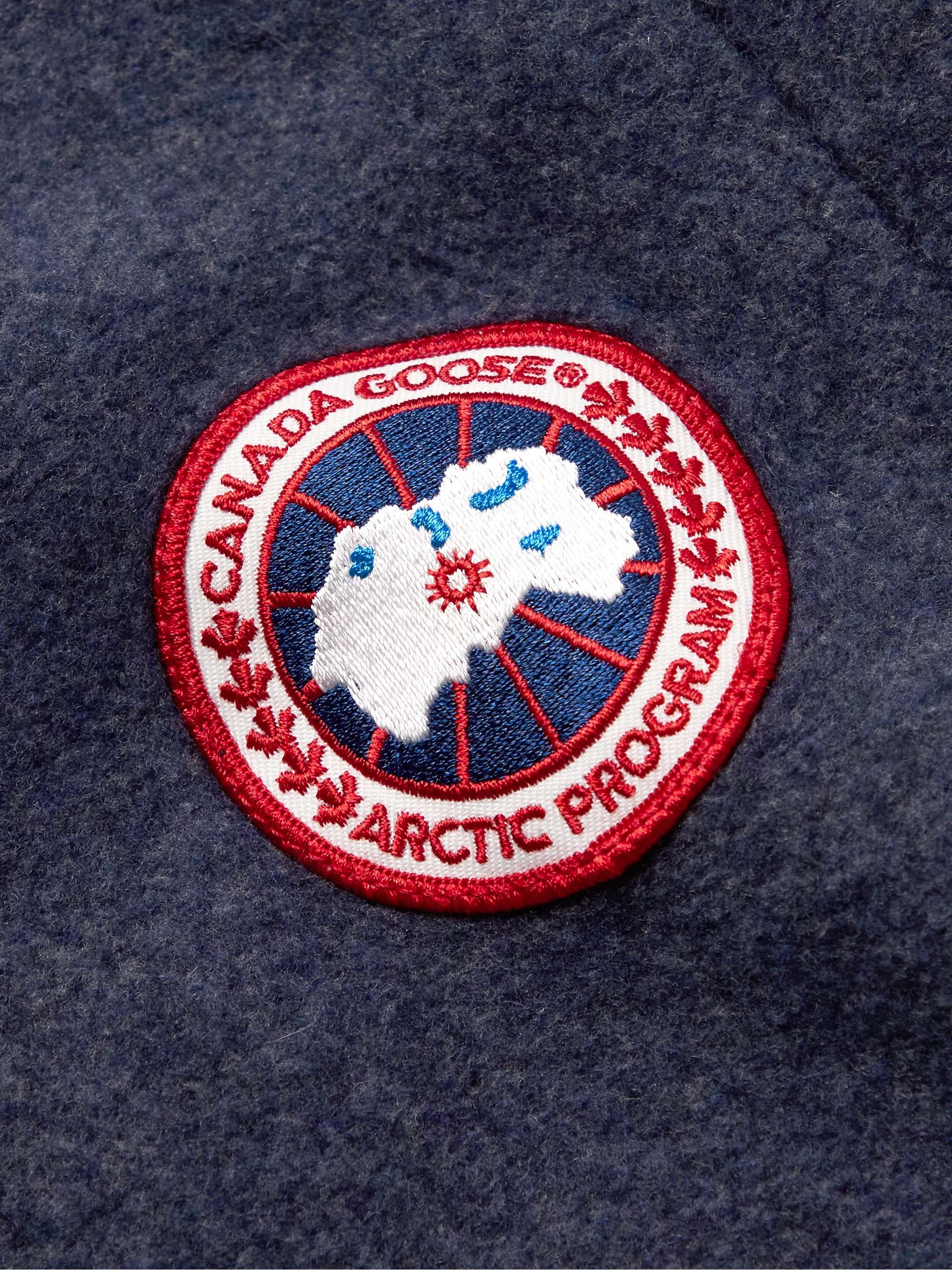CANADA GOOSE Mersey Logo-Appliquéd Wool-Blend Fleece Gilet