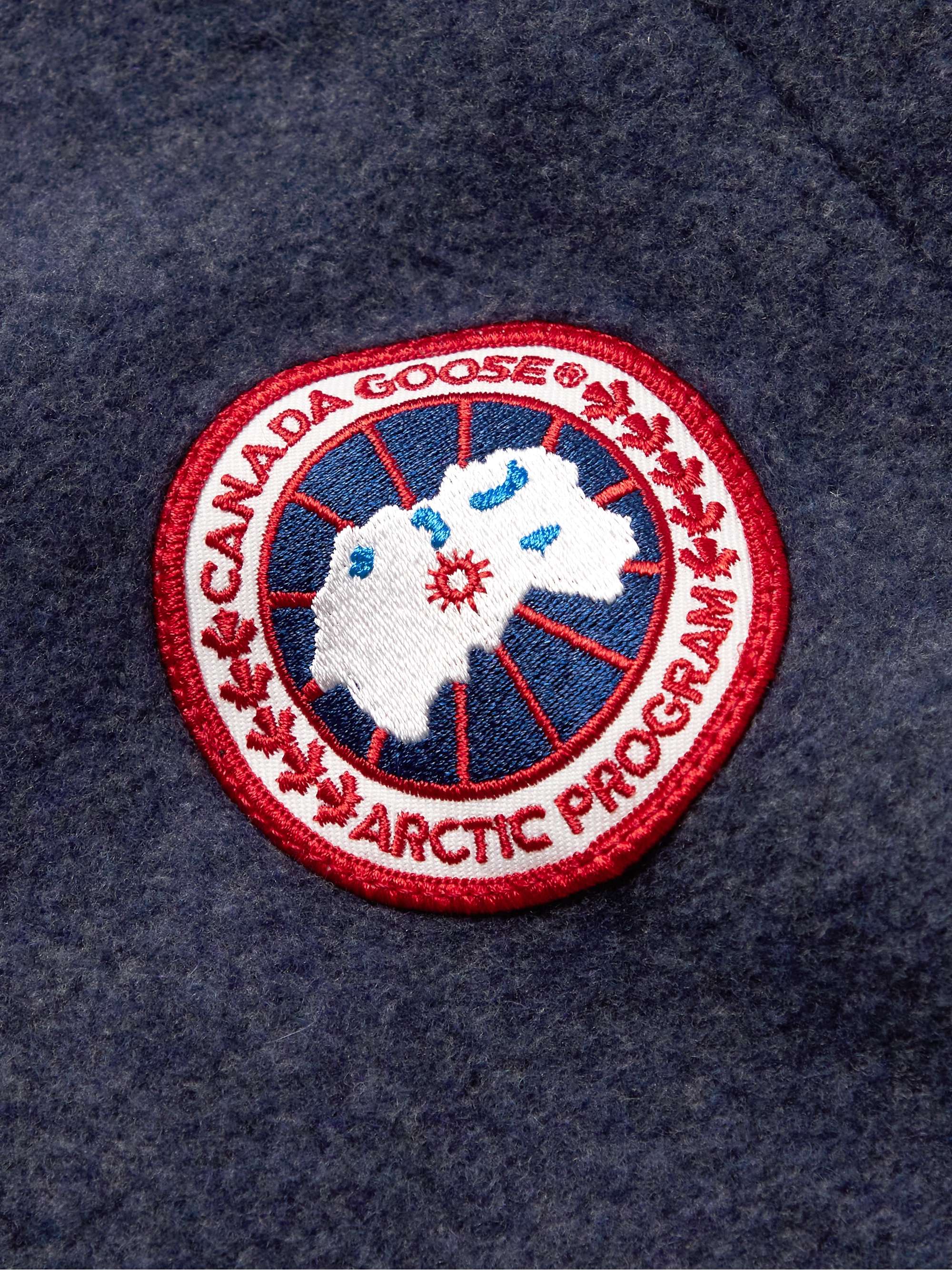 CANADA GOOSE ウール混フリース ジレ ロゴアップリケ付き