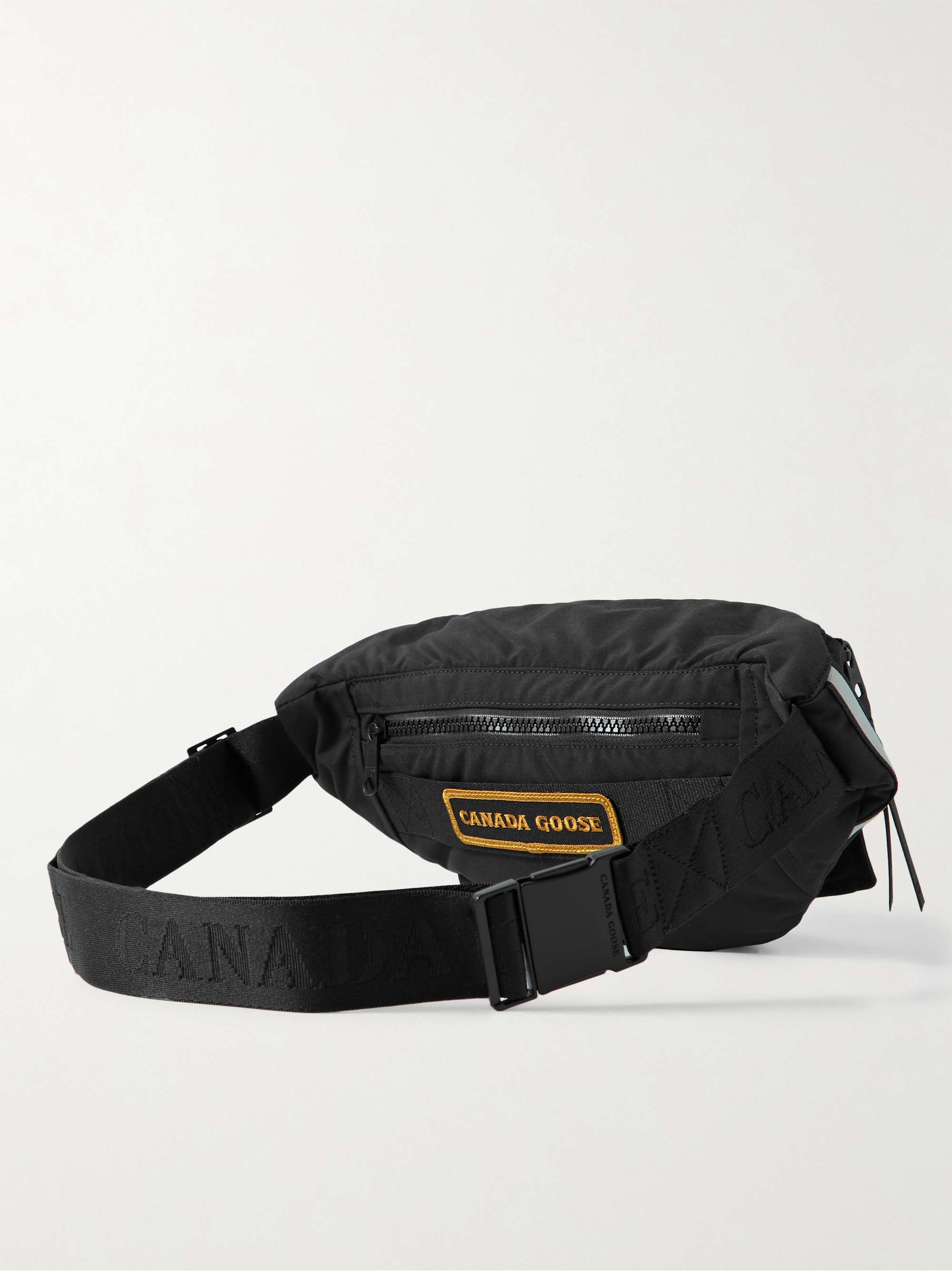 CANADA GOOSE Logo-Appliquéd Webbing-Trimmed Shell Belt Bag