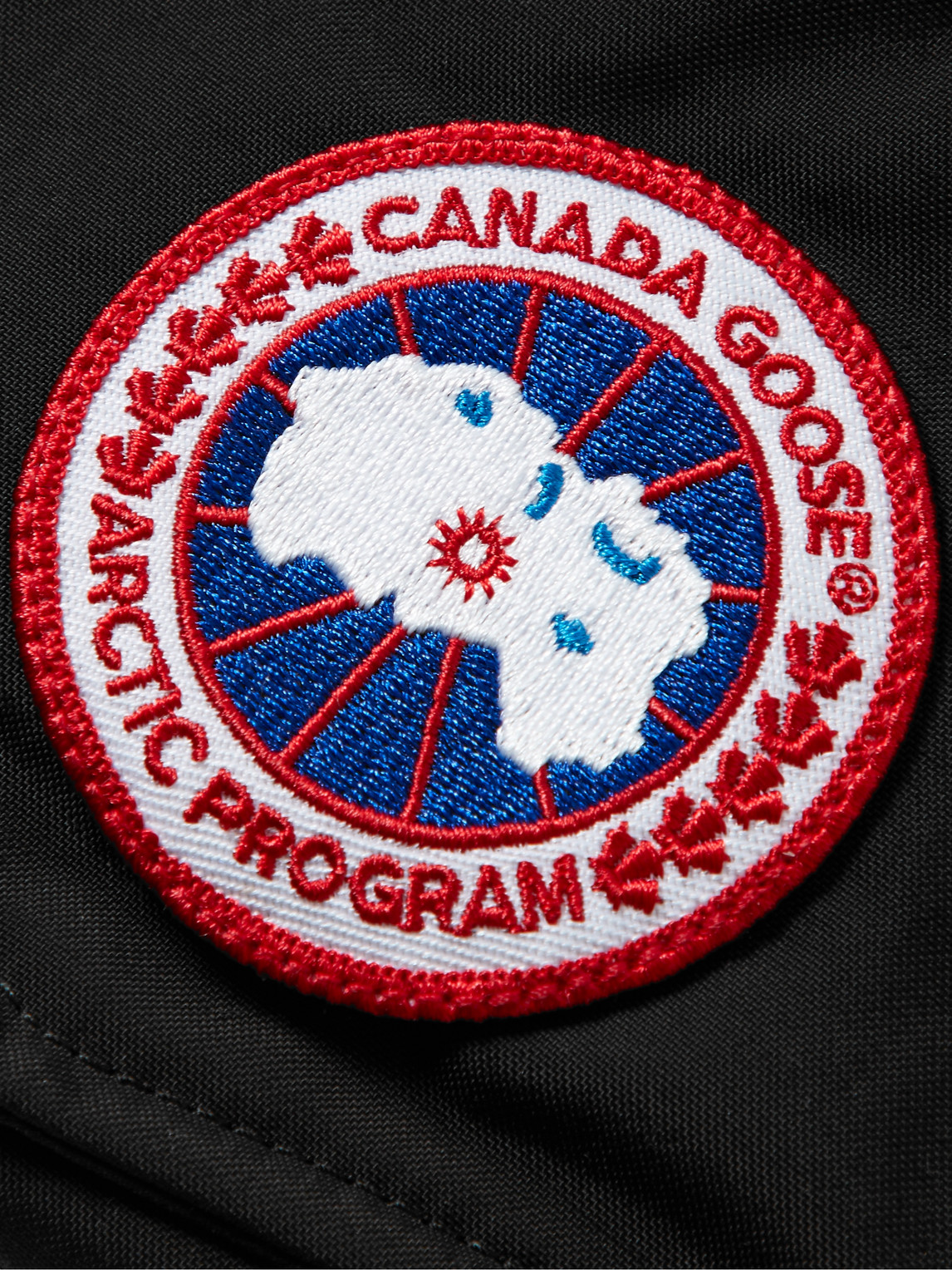 Canada Goose Logo-appliquéd Webbing-trimmed Shell Belt Bag In Black
