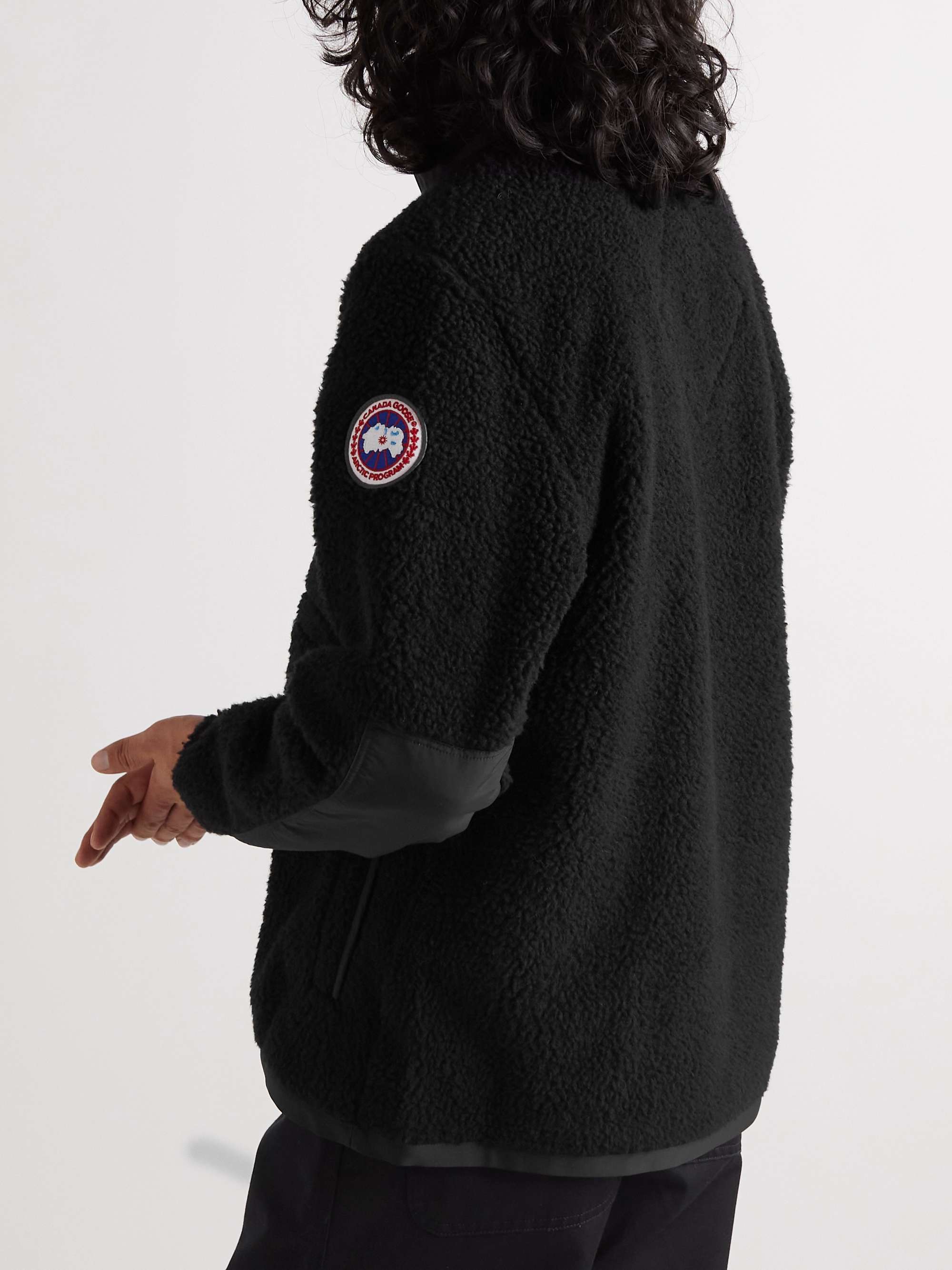 CANADA GOOSE Renfrew CORDURA®-Panelled Recycled Wool-Blend Fleece Half-Zip Sweatshirt