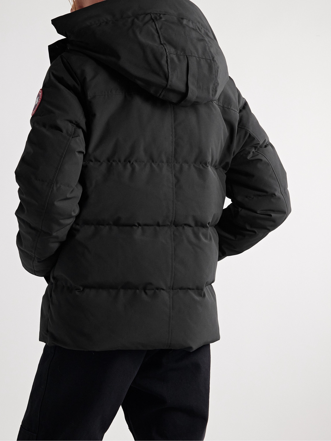 Shop Canada Goose Wyndham Arctic Tech® Hooded Down Parka In Black