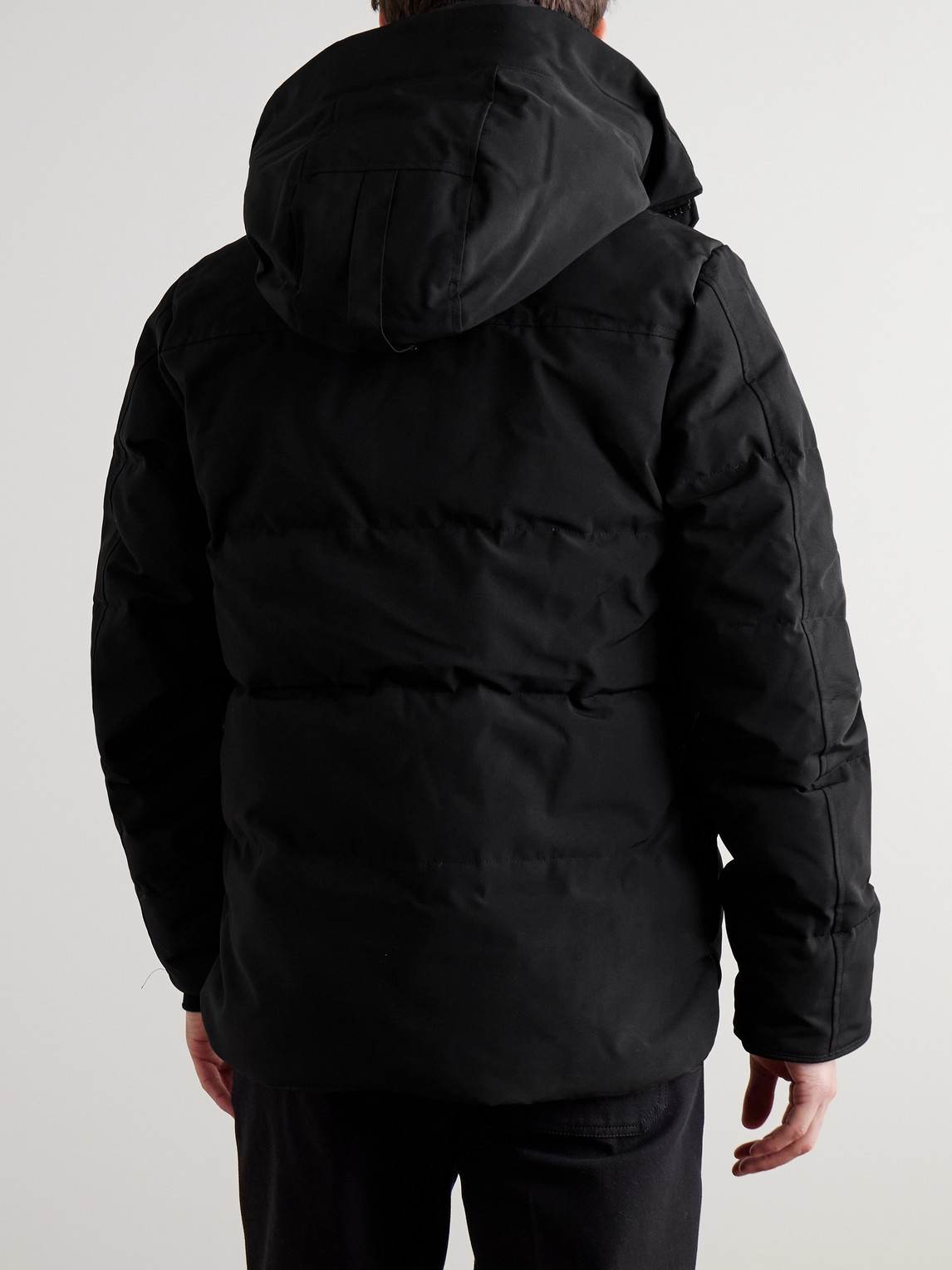 Shop Canada Goose Macmillan Logo-appliquéd Quilted Shell Hooded Down Parka In Black