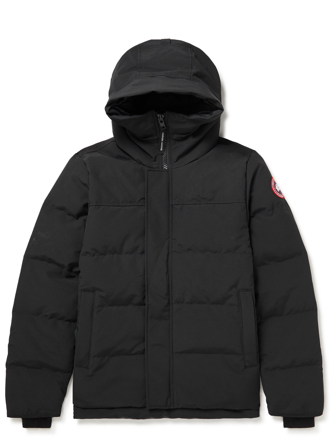 Canada Goose Macmillan Logo-appliquéd Quilted Shell Hooded Down Parka In Black