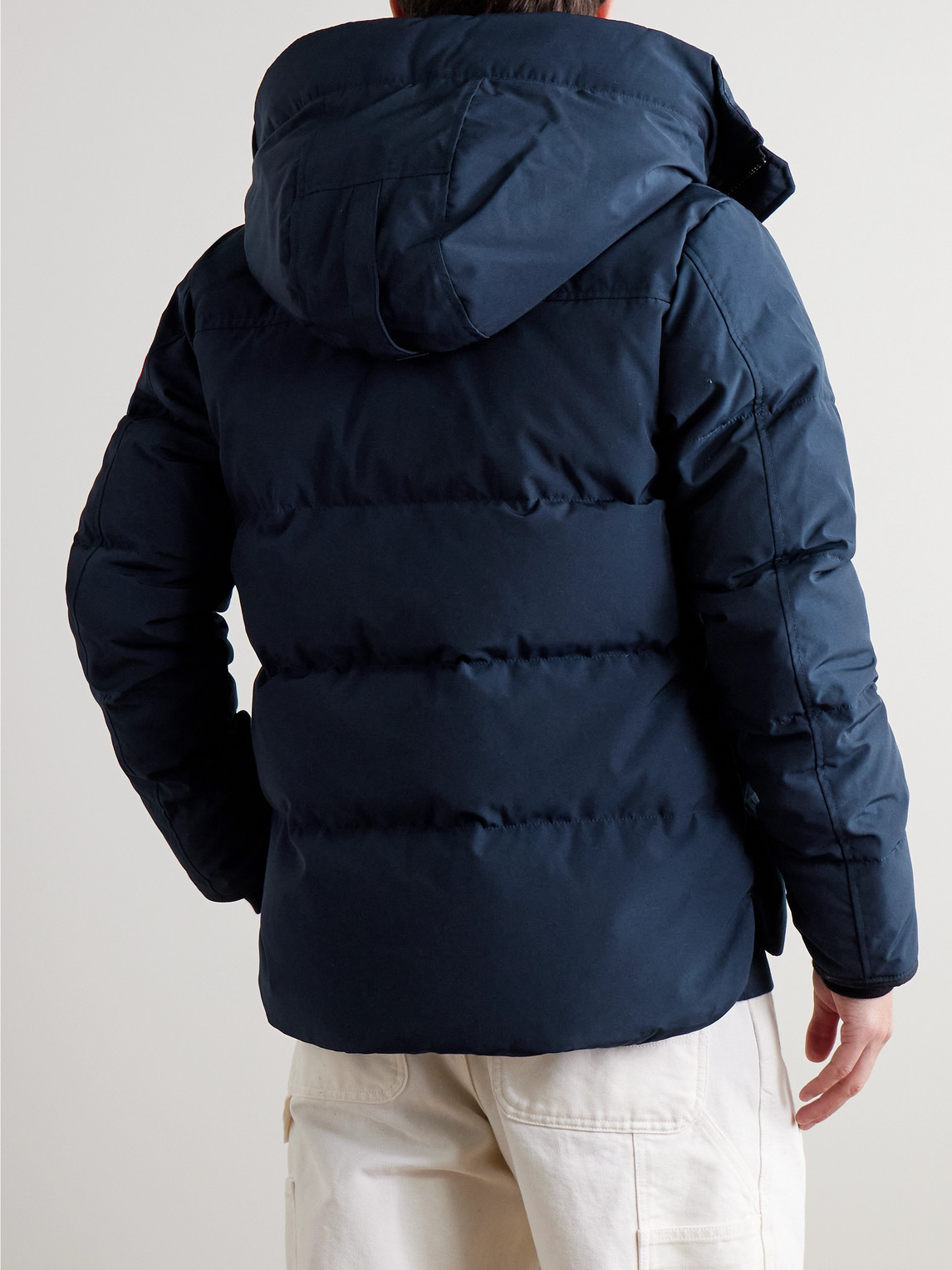 Shop Canada Goose Macmillan Logo-appliquéd Quilted Shell Hooded Down Parka In Blue