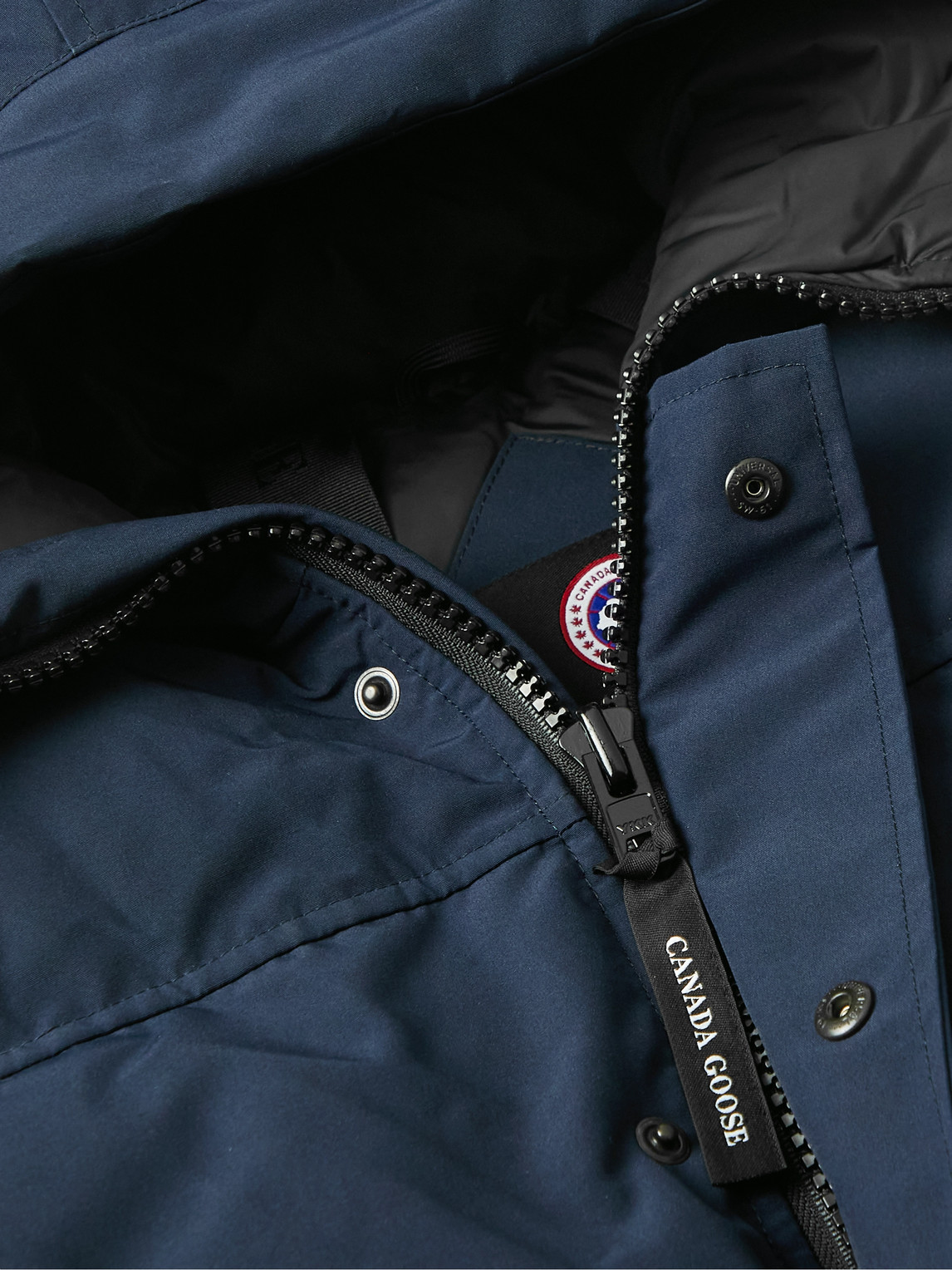 Shop Canada Goose Macmillan Logo-appliquéd Quilted Shell Hooded Down Parka In Blue