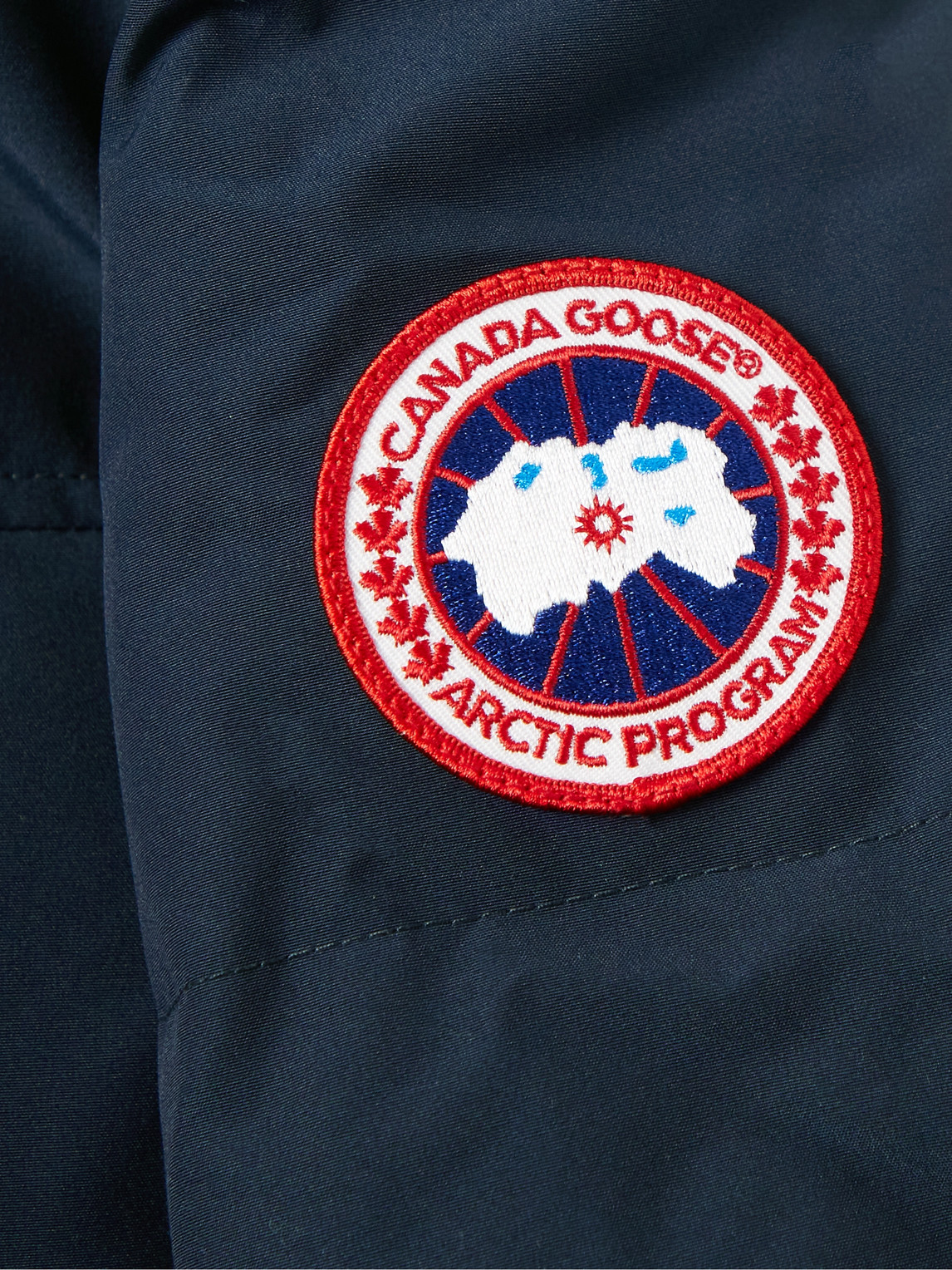 Shop Canada Goose Macmillan Logo-appliquéd Quilted Shell Hooded Down Parka In Blue