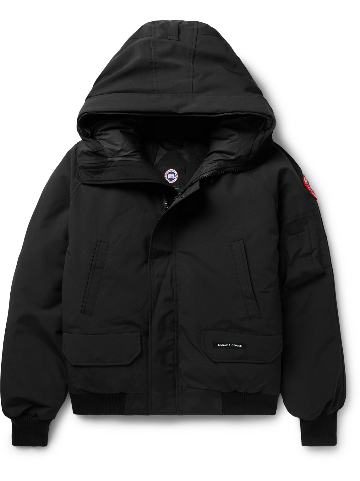 Canada Goose Chilliwack Padded Down Bomber Jacket In Black
