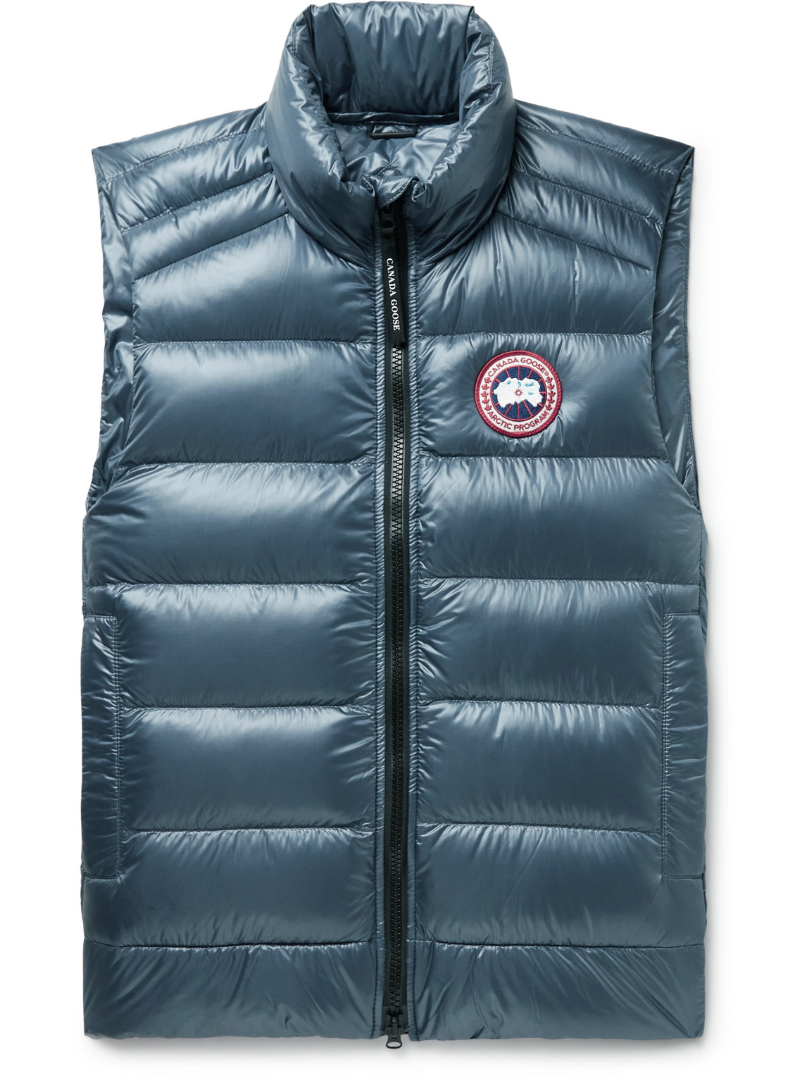 Canada Goose Crofton Slim-fit Quilted Recycled Nylon-ripstop Down Gilet In Blue