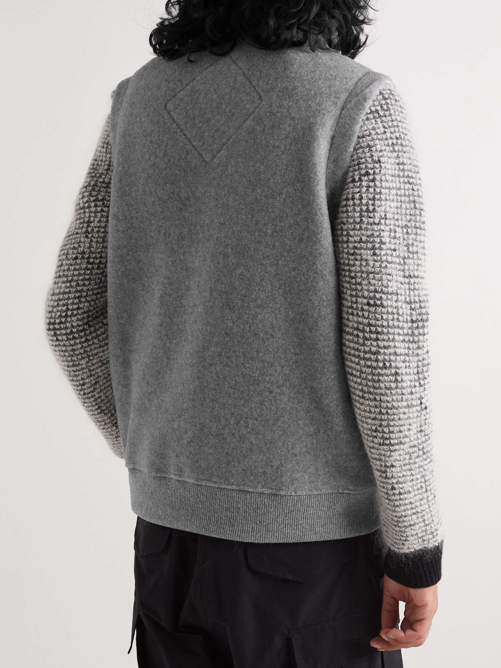 CANADA GOOSE Mersey Logo-Appliquéd Recycled Wool-Blend Fleece Gilet
