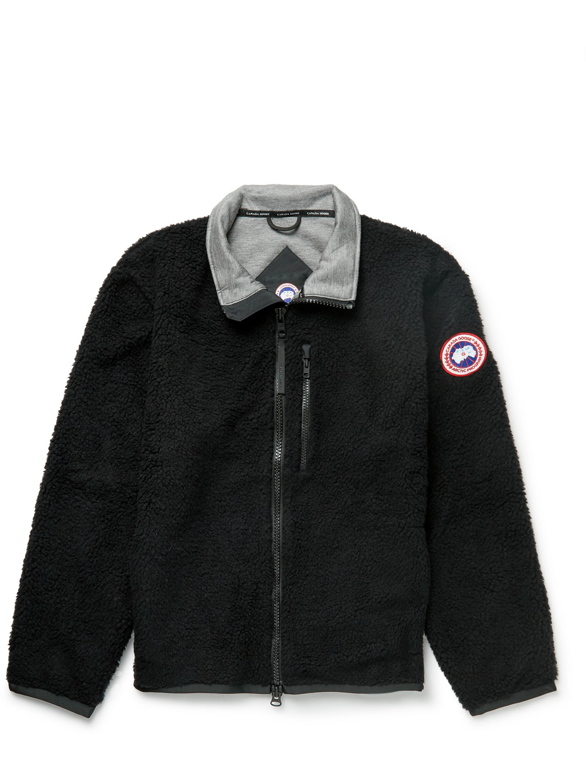 Canada Goose Kelowna Wool-blend Fleece Jacket In Black