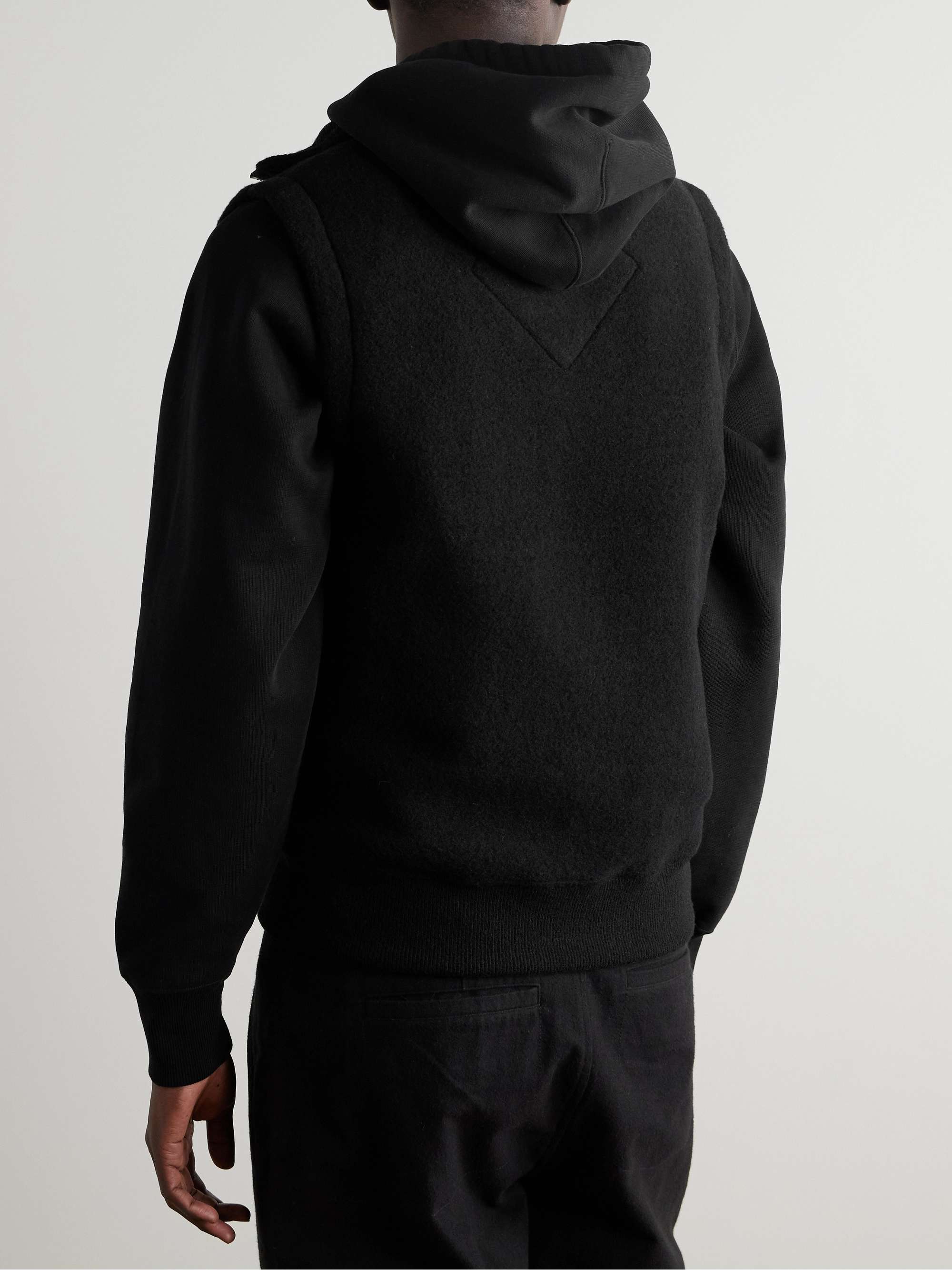 CANADA GOOSE Mersey Logo-Appliquéd Wool-Blend Fleece Gilet