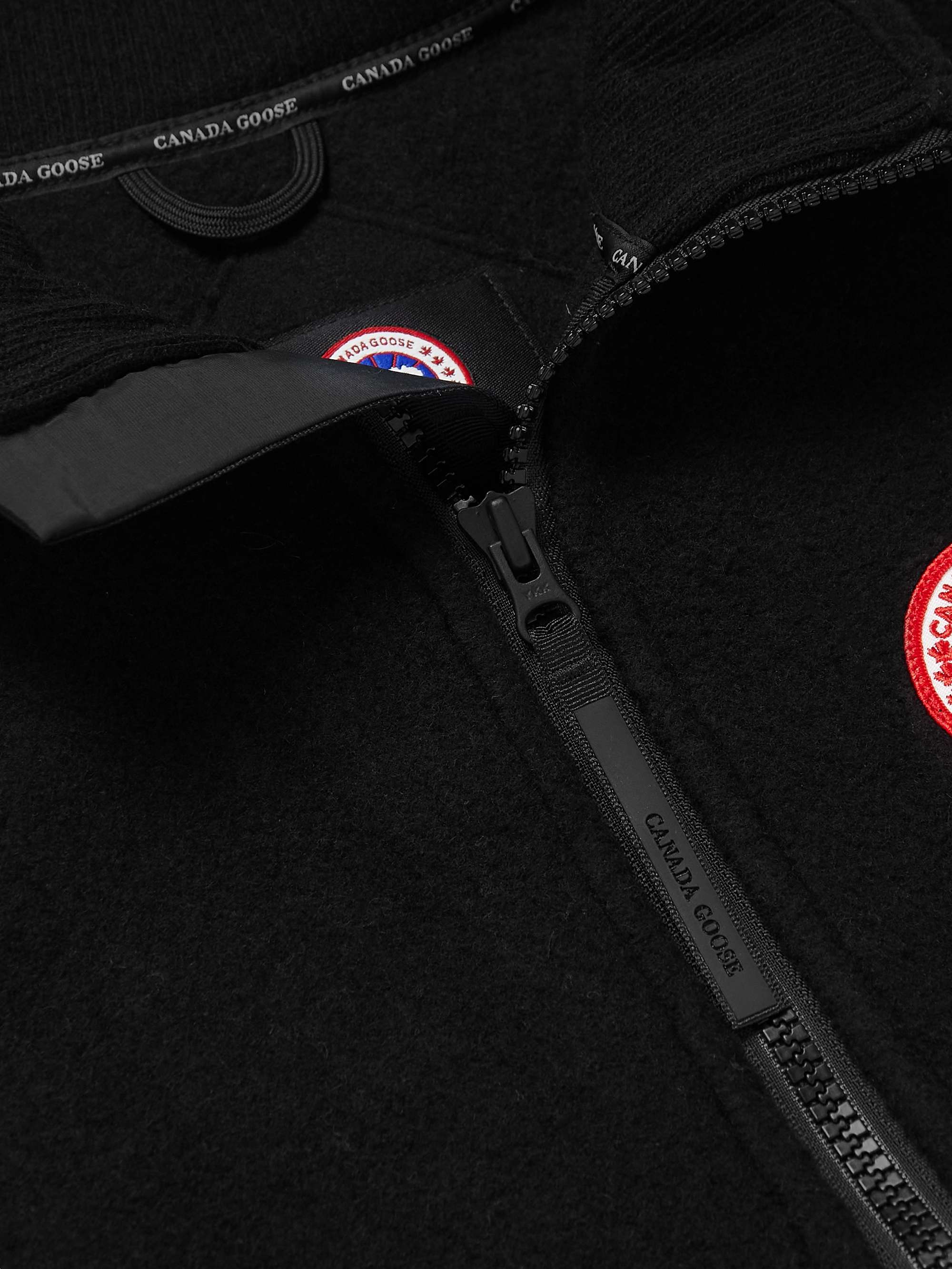 CANADA GOOSE Mersey Logo-Appliquéd Wool-Blend Fleece Gilet
