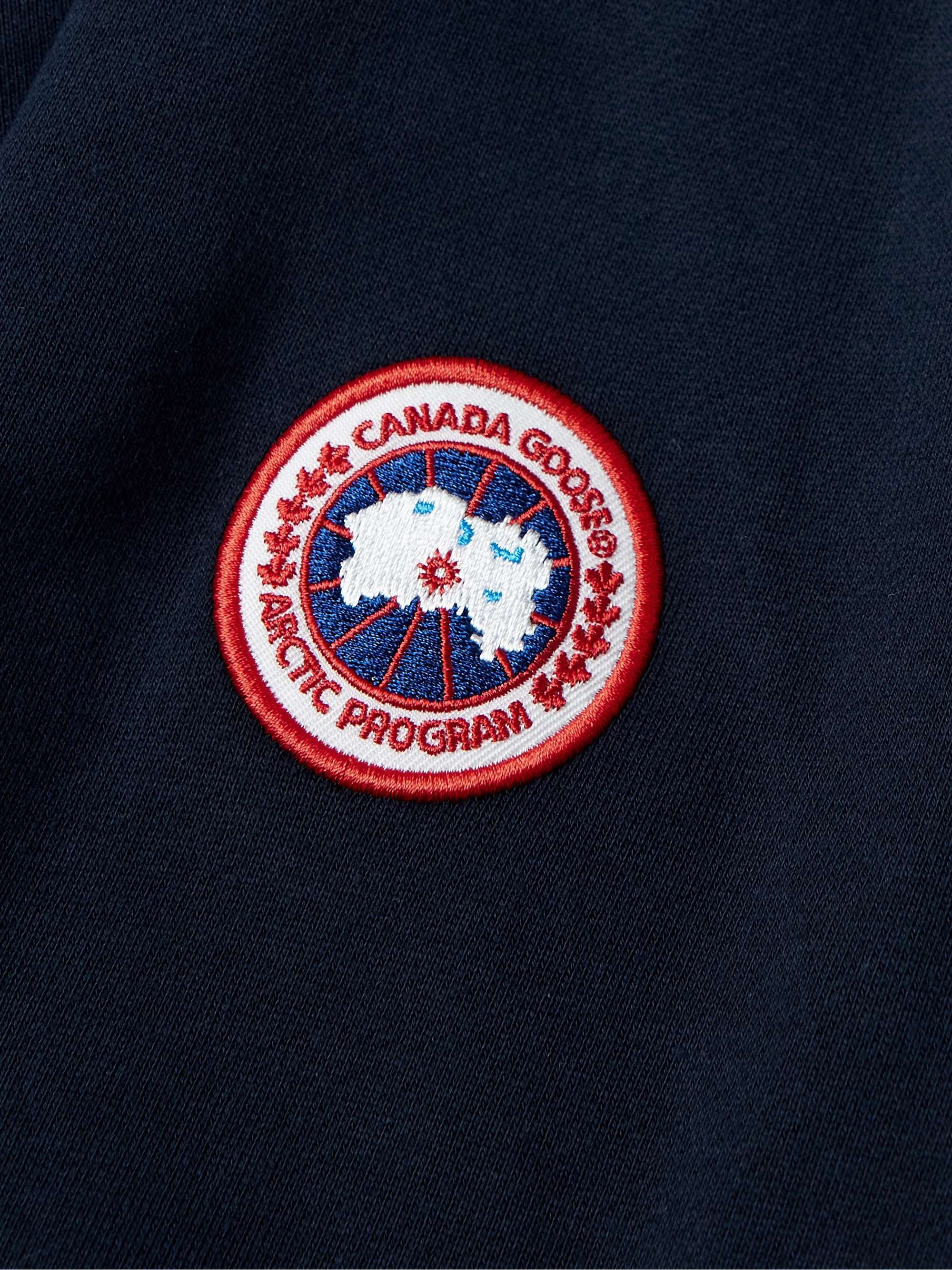 CANADA GOOSE Huron Logo-Appliquéd Organic Cotton-Jersey Hoodie