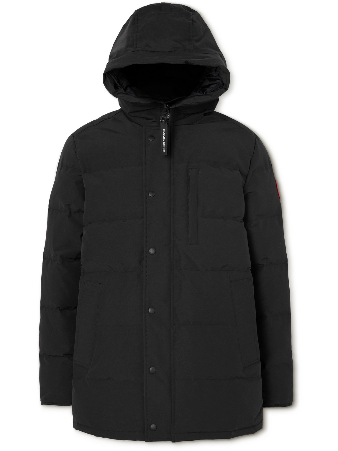 Shop Canada Goose Carson Quilted Shell Hooded Down Parka In Black