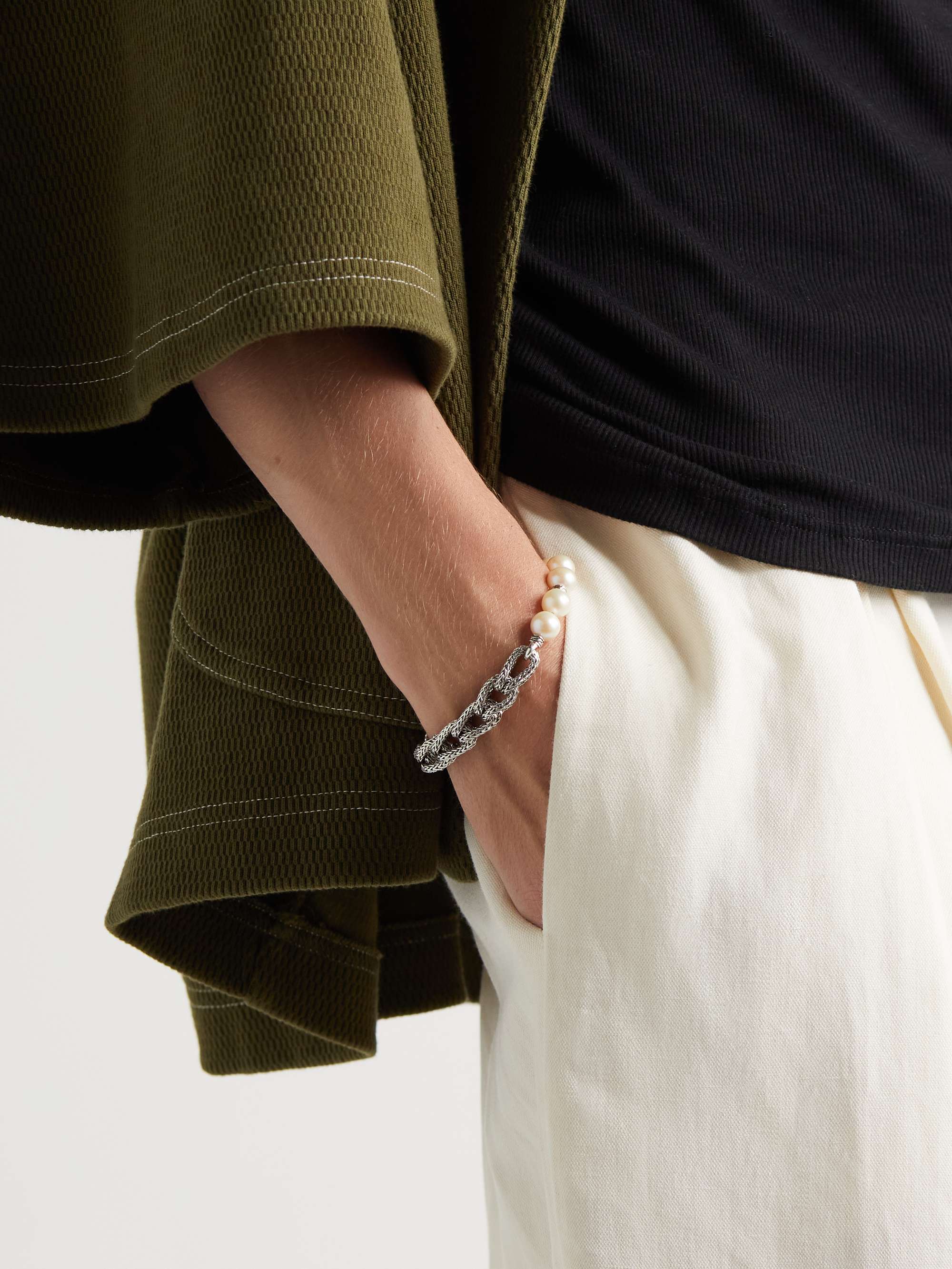 JOHN HARDY Asli Classic Chain Silver Pearl Bracelet