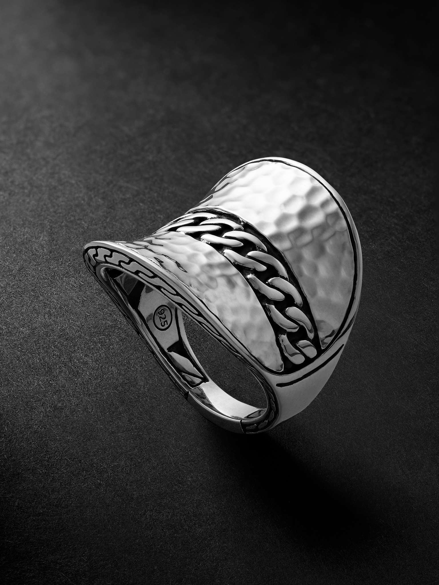 JOHN HARDY Classic Chain Hammered Silver Ring For Men MR PORTER john-hardy-classic-chain-hammered-silver-ring-for-men-mr-porter