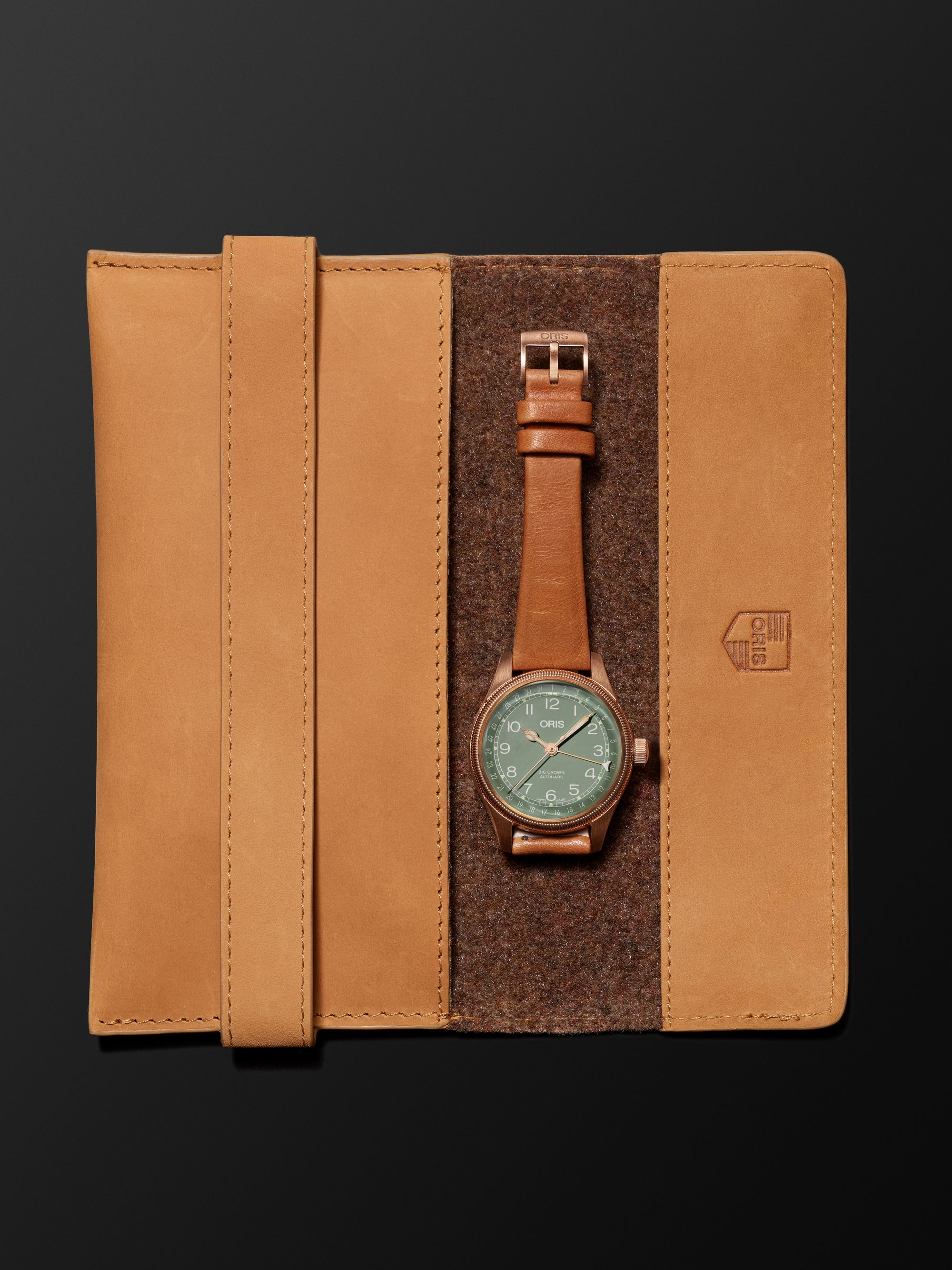 ORIS Big Crown Pointer Date Automatic 36mm Bronze and Leather Watch, Ref. No. 01 754 7749 3167-07 5 17 66BR