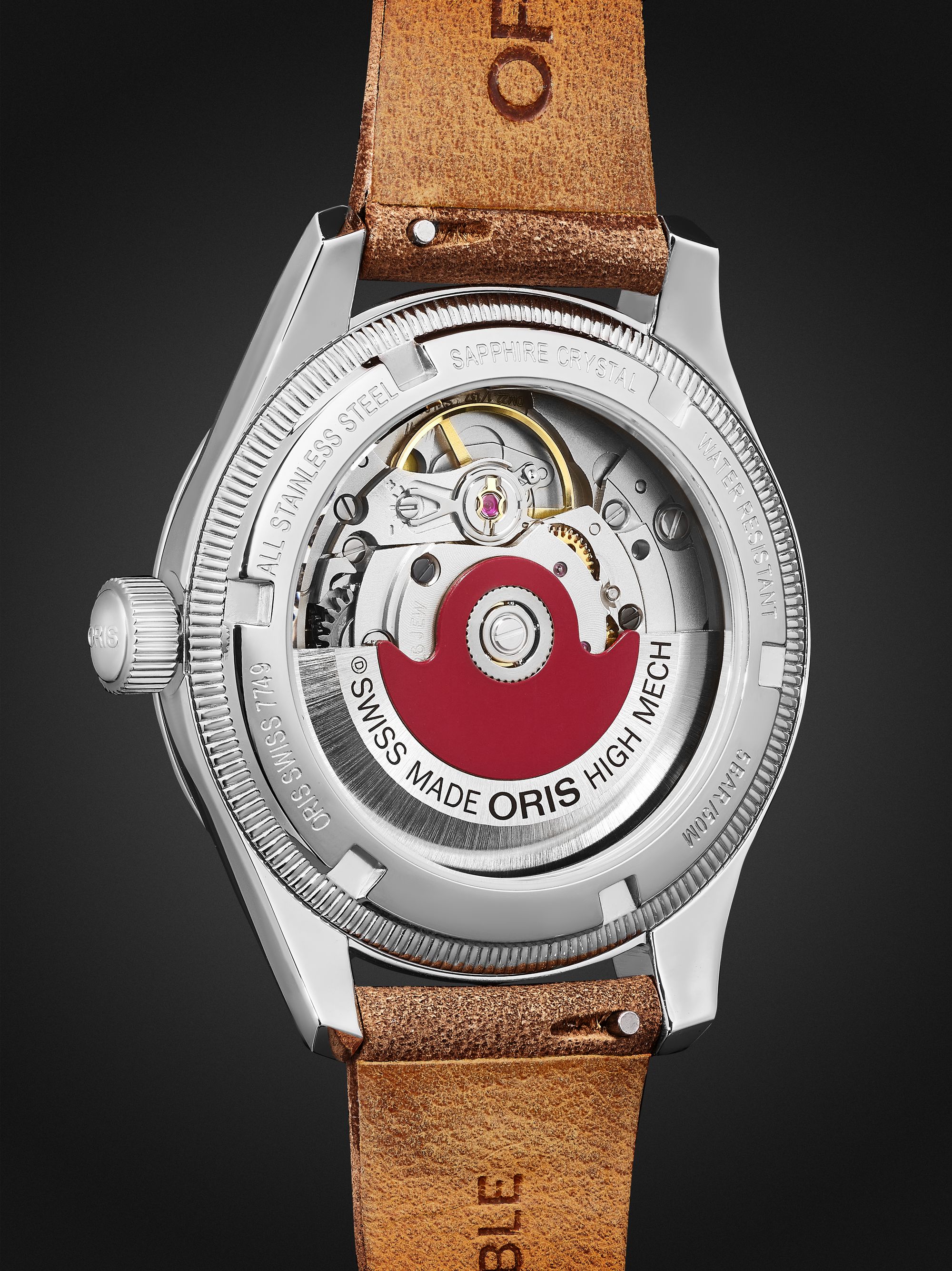 ORIS Big Crown Pointer Date Automatic 36mm Stainless Steel and Leather Watch, Ref. No. 01 754 7749 4067-07 5 17 68