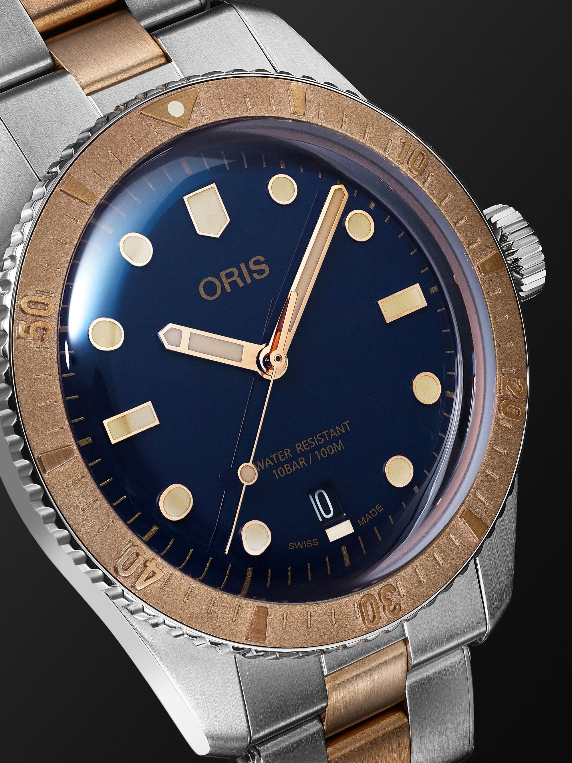 ORIS Divers Sixty-Five Automatic 40mm Stainless Steel and Bronze Watch, Ref. No. 01 733 7707 4355-07 8 20 17