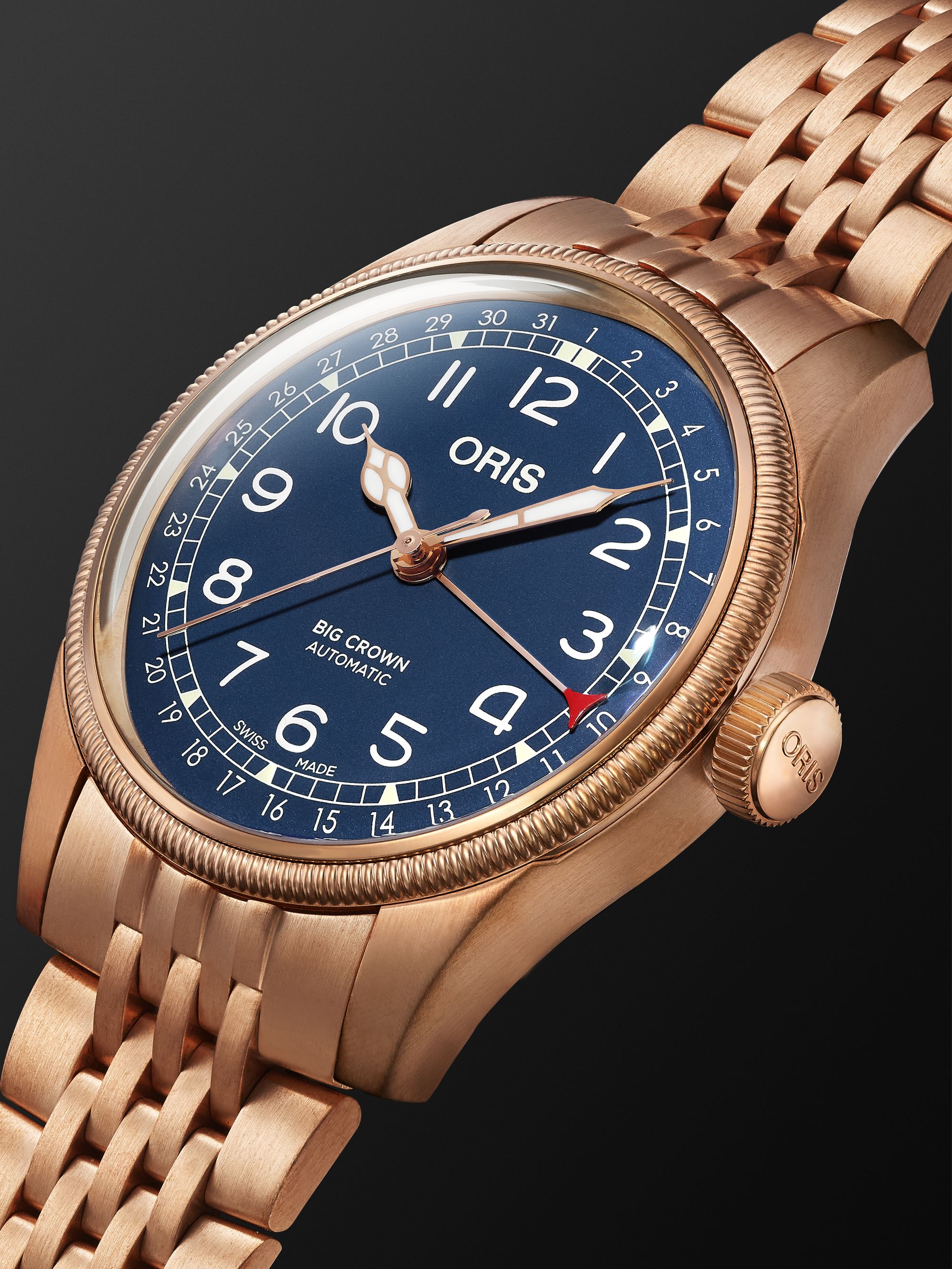 ORIS Big Crown Pointer Date Automatic 40mm Bronze Watch, Ref. No. 01 754 7741 3165-07 8 20 01