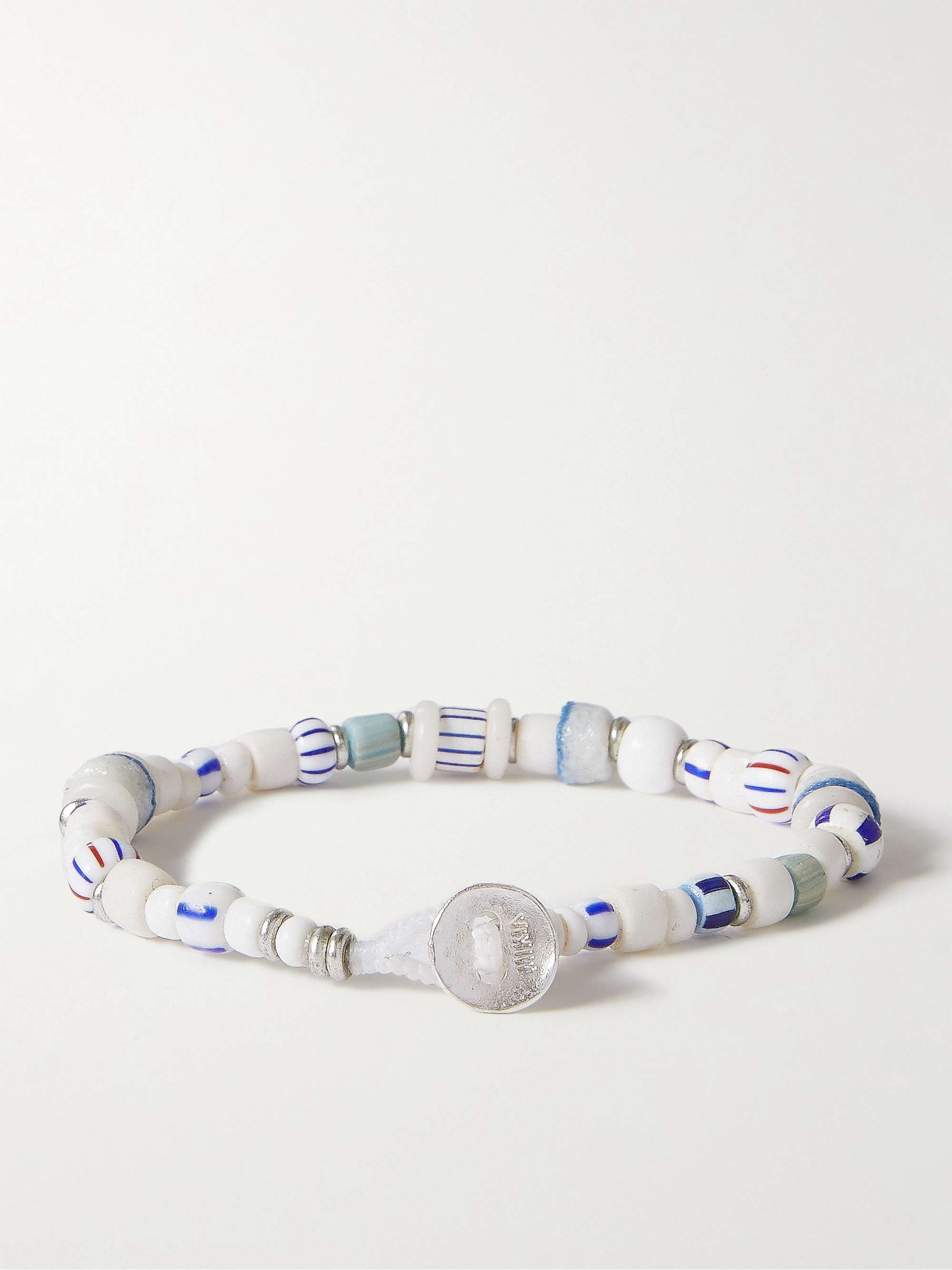 MIKIA Silver-Tone Beaded Bracelet