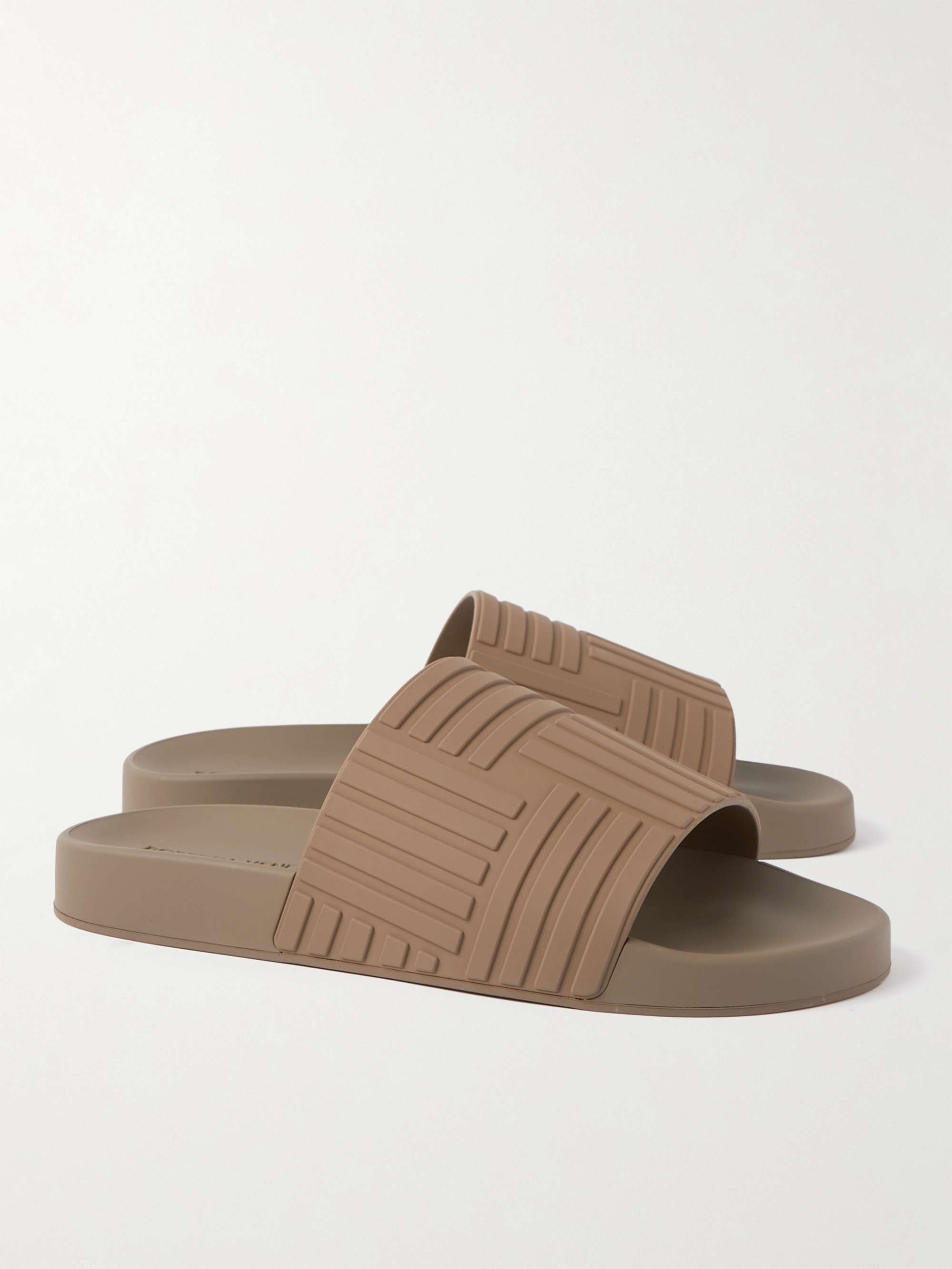 BOTTEGA VENETA Carpet Embossed Rubber Slides
