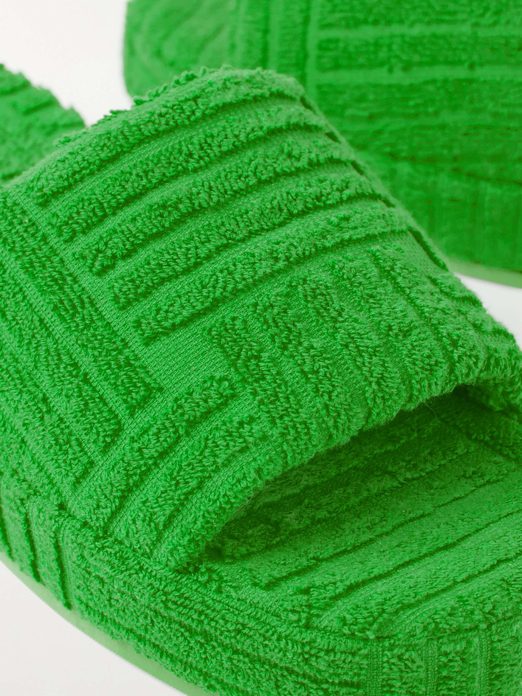 BOTTEGA VENETA Intrecciato Cotton-Terry Slides