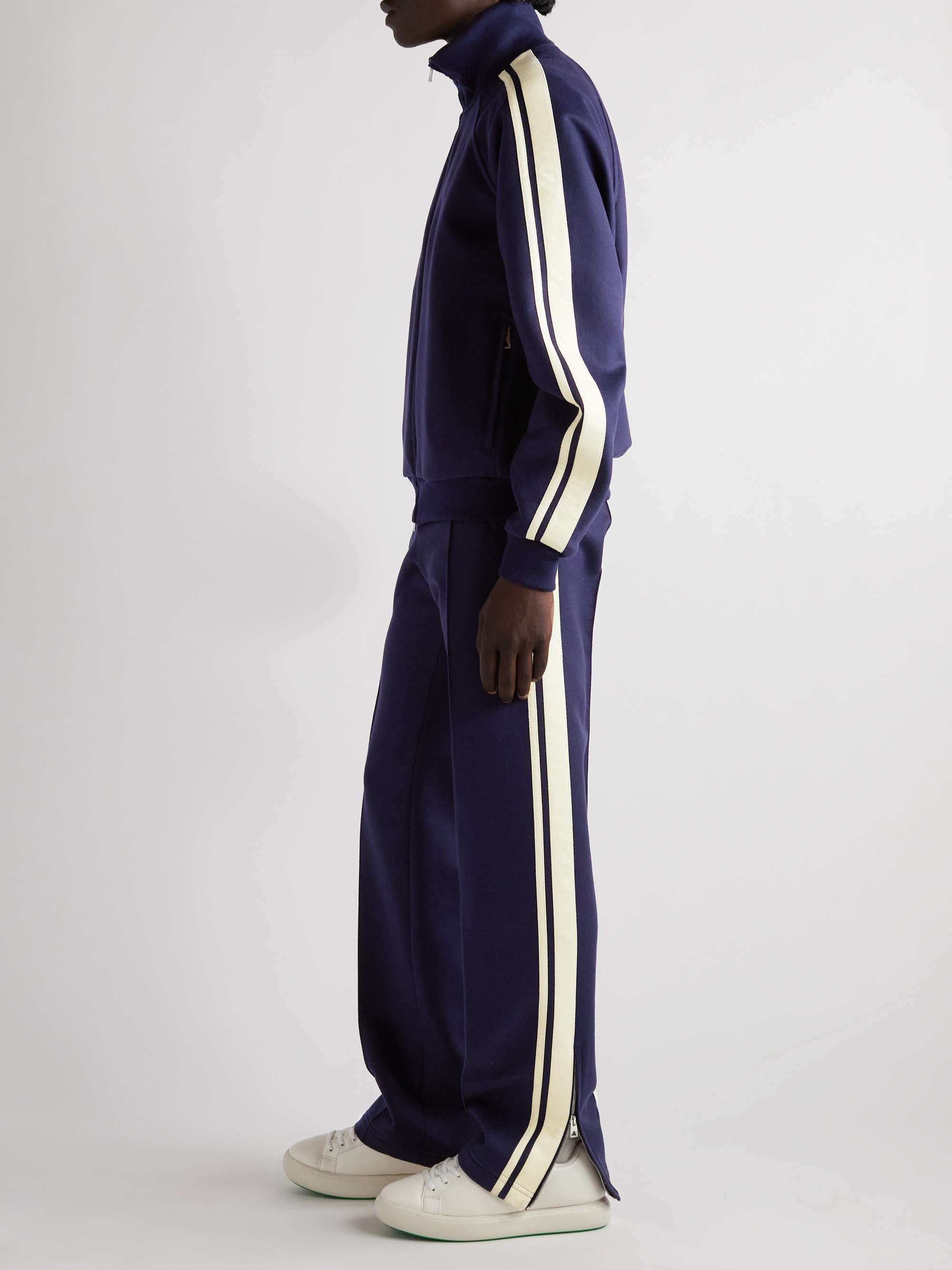 BOTTEGA VENETA Slim-Fit Striped Wool-Blend Track Jacket for Men | MR PORTER