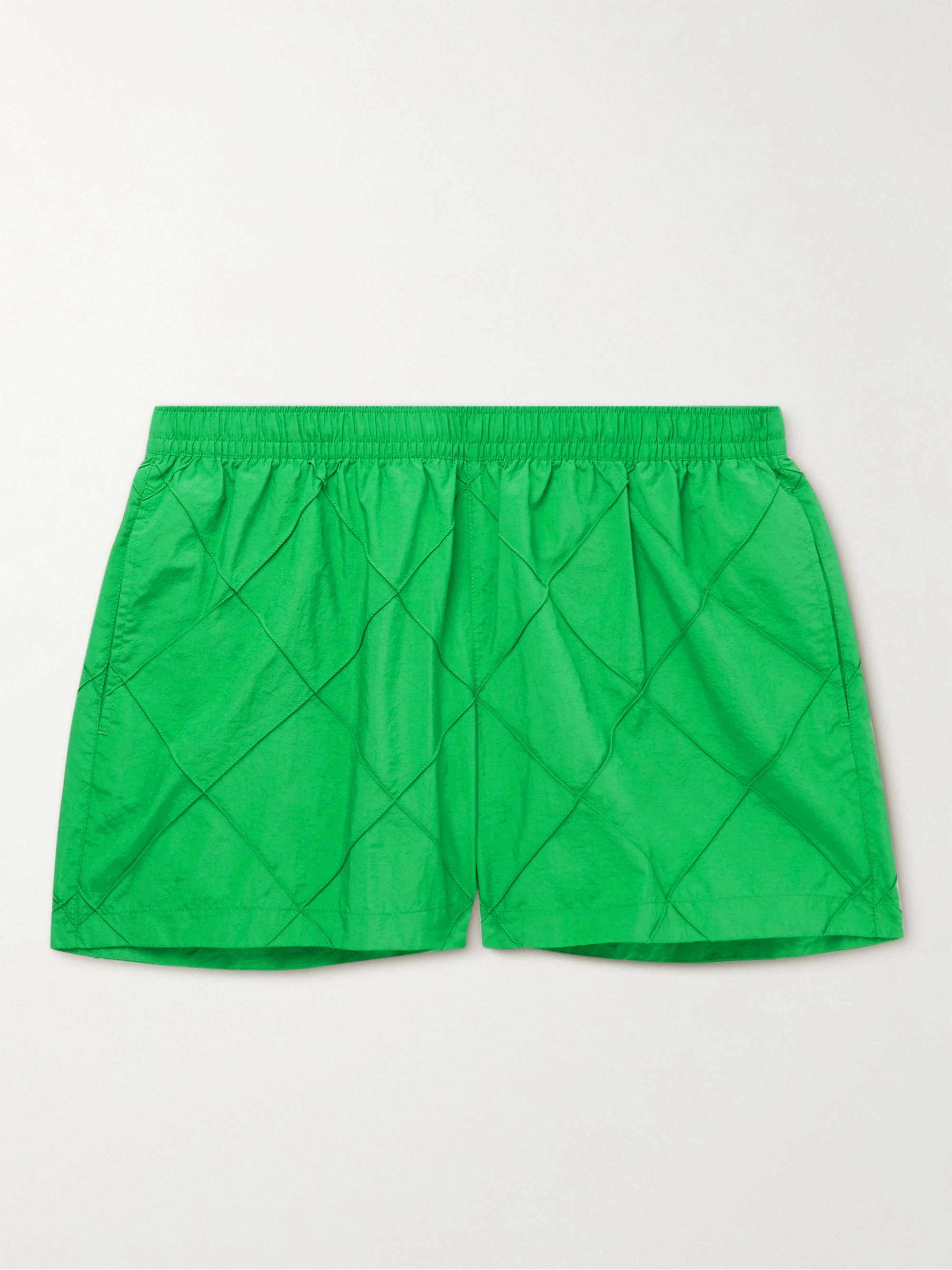 BOTTEGA VENETA Slim-Fit Short-Length Intrecciato Swim Shorts | MR PORTER