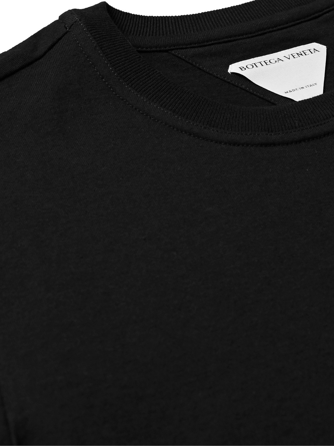 Shop Bottega Veneta Cotton-jersey T-shirt In Black