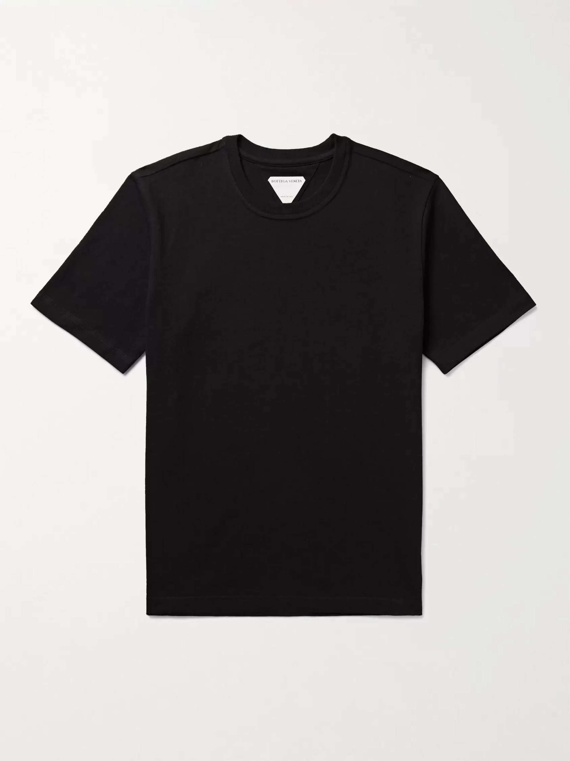 BOTTEGA VENETA: Overlock t-shirt - Black  Bottega Veneta t-shirt  690713V1P70 online at